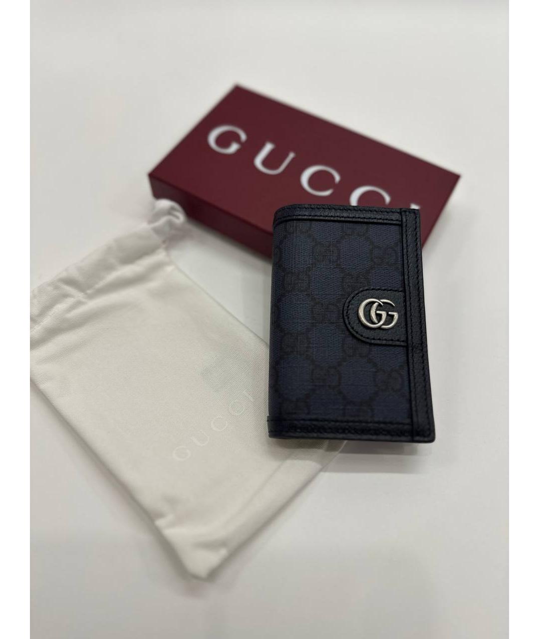 GUCCI Темно-синяя визитница, фото 3