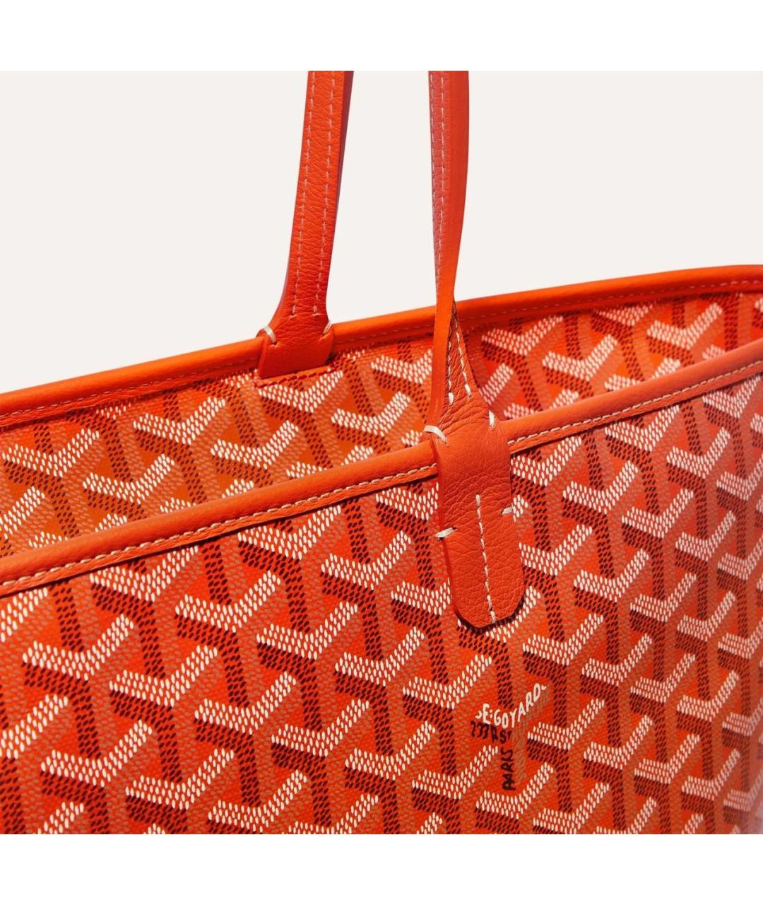 GOYARD Оранжевая сумка через плечо из канвы, фото 3