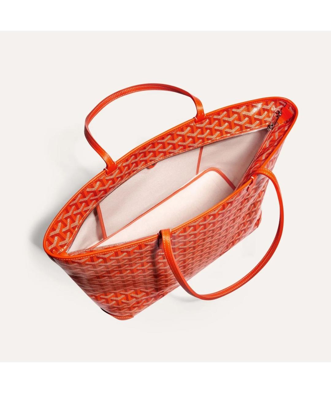 GOYARD Оранжевая сумка через плечо из канвы, фото 4