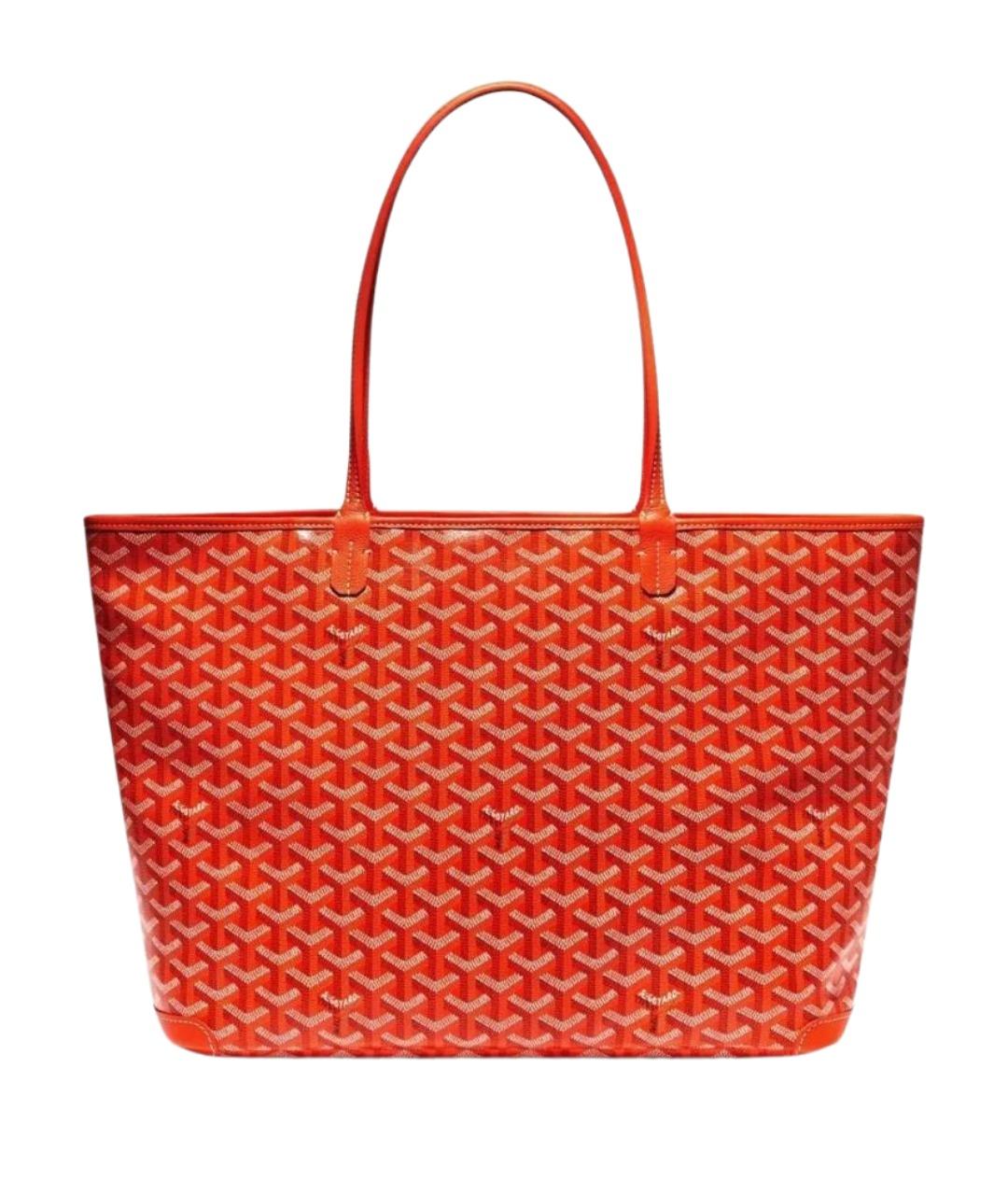 GOYARD Оранжевая сумка через плечо из канвы, фото 1