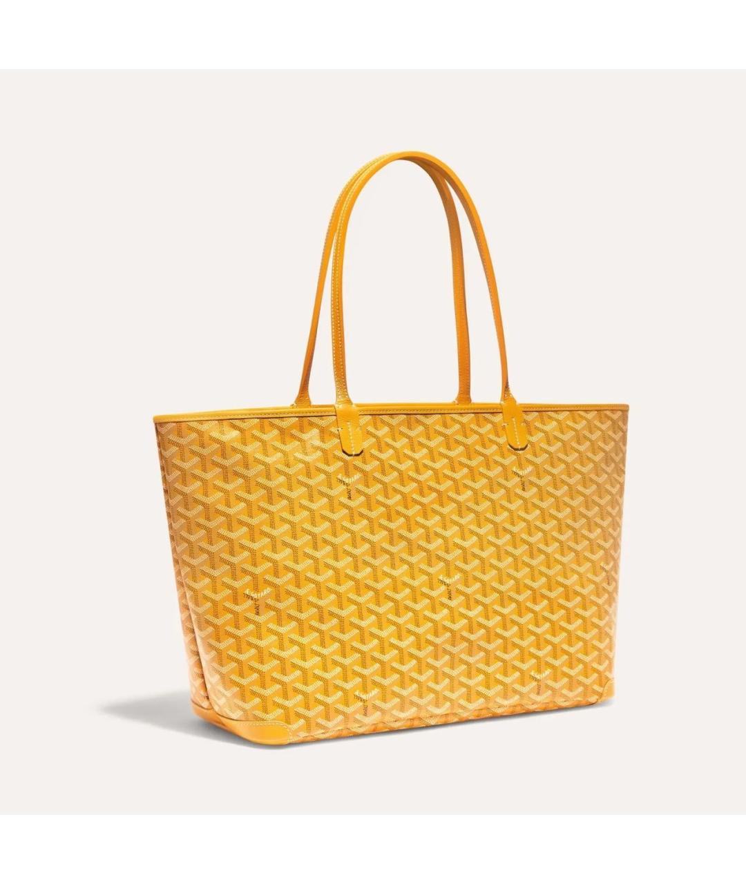 GOYARD Желтая сумка через плечо из канвы, фото 2