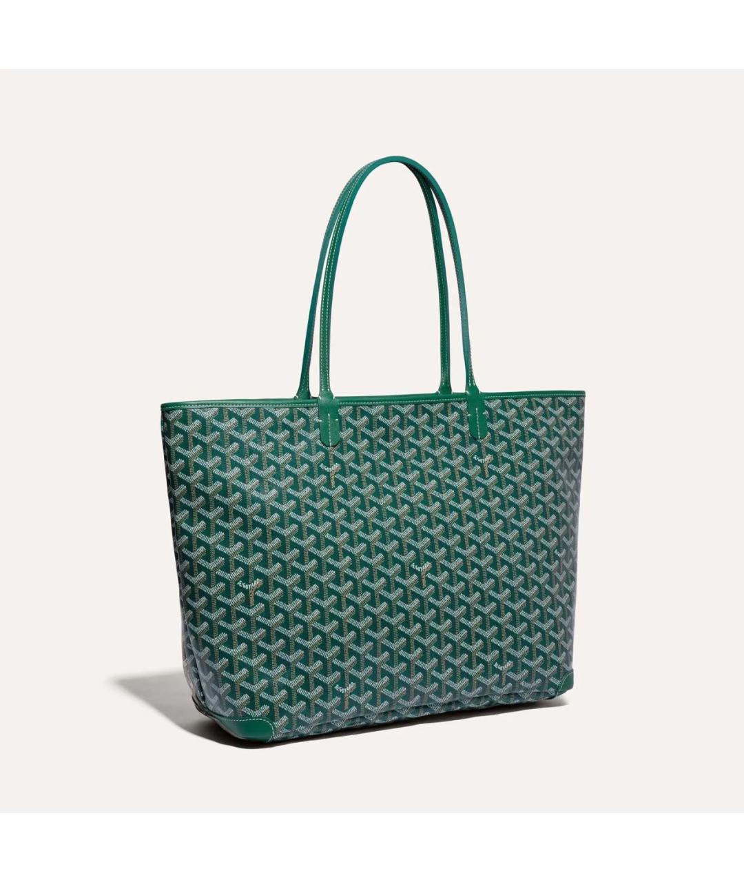 GOYARD Зеленая сумка через плечо из канвы, фото 2
