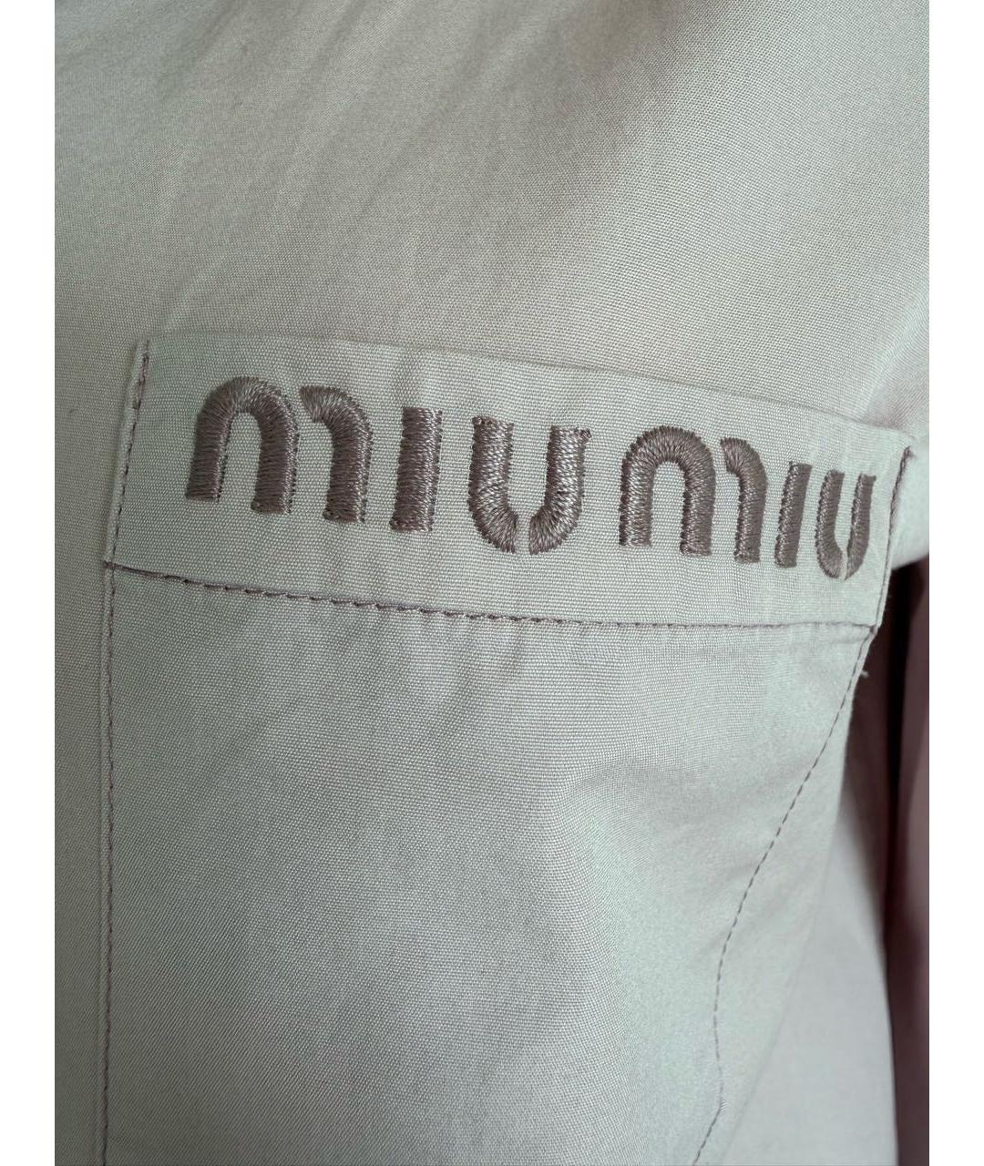 MIU MIU Розовая хлопковая рубашка, фото 4