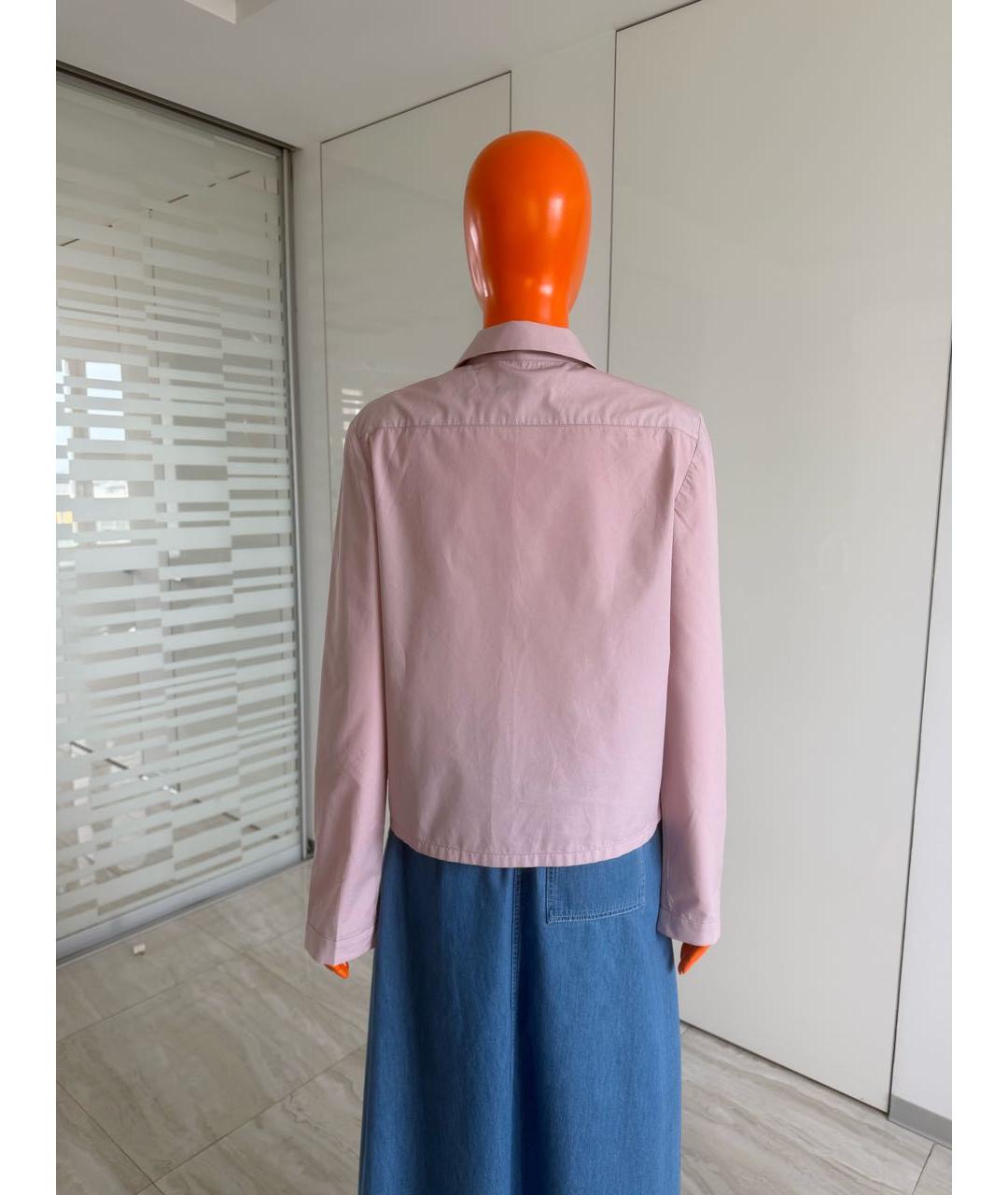 MIU MIU Розовая хлопковая рубашка, фото 2