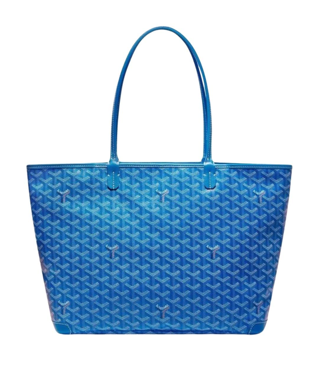 GOYARD Синяя сумка через плечо из канвы, фото 1