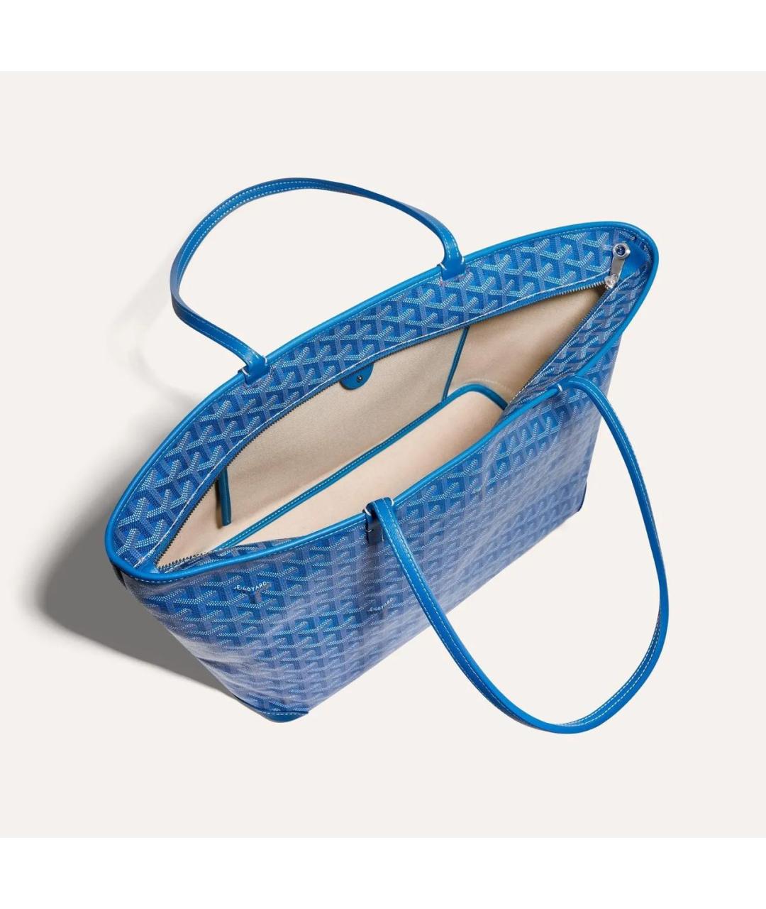 GOYARD Синяя сумка через плечо из канвы, фото 4