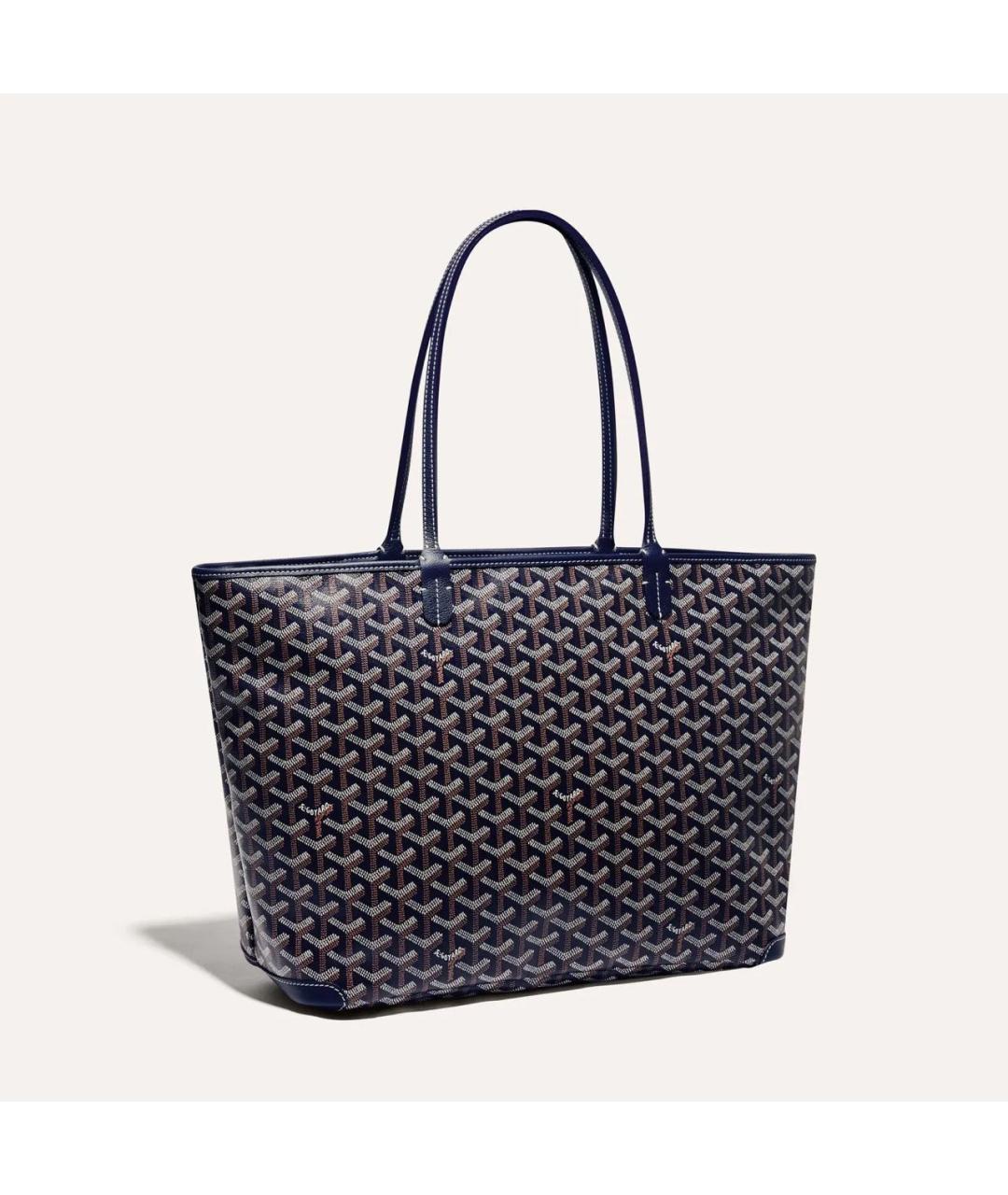 GOYARD Темно-синяя сумка через плечо из канвы, фото 2