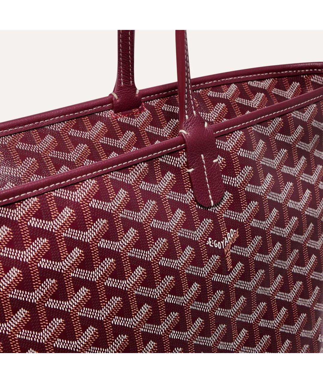 GOYARD Бордовая сумка через плечо из канвы, фото 3