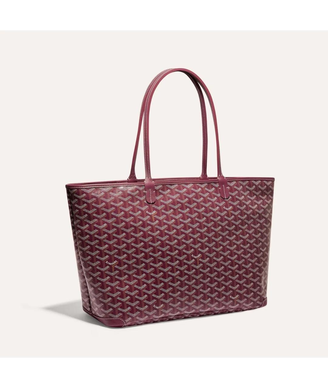 GOYARD Бордовая сумка через плечо из канвы, фото 2
