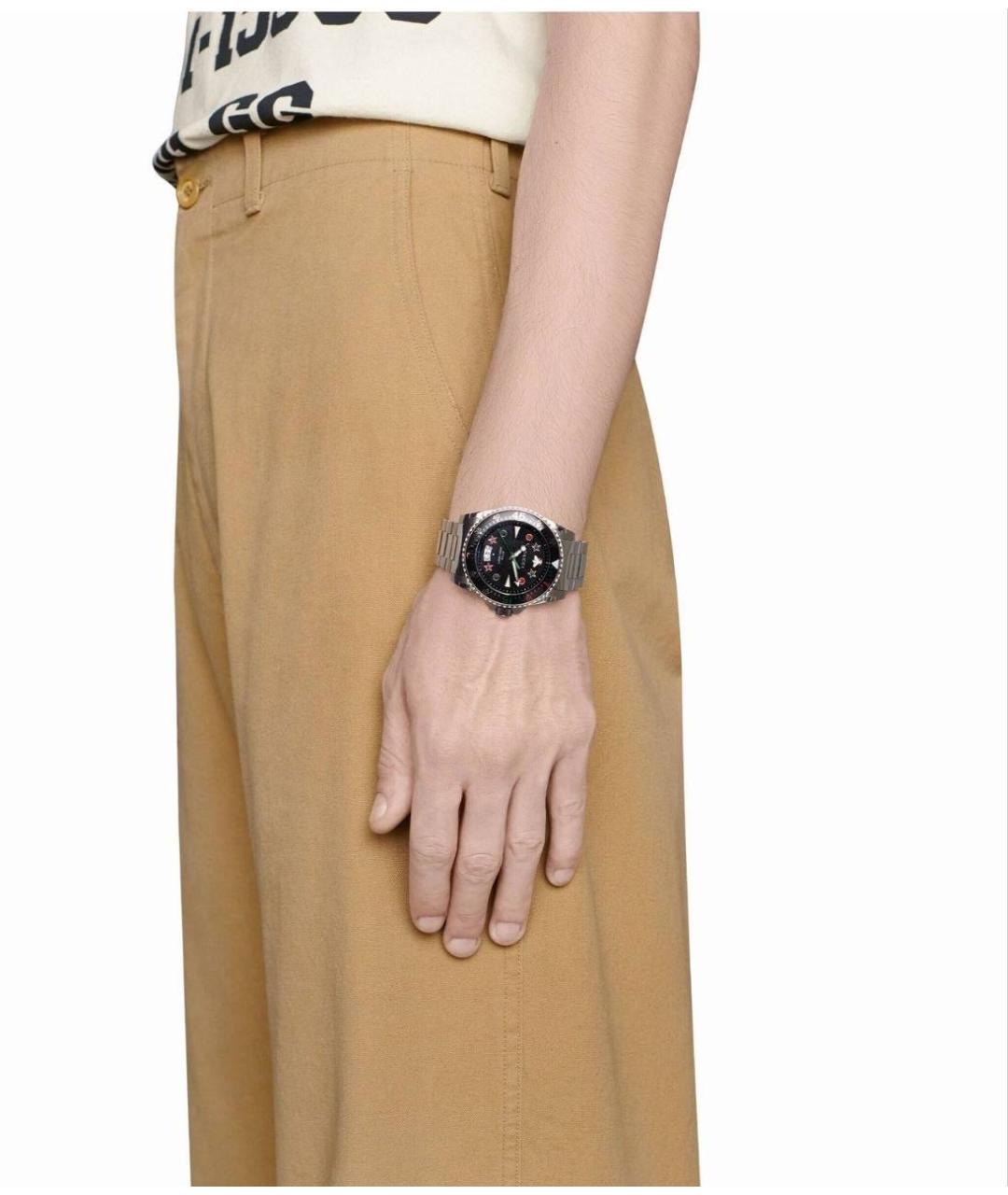 GUCCI Серебряные стальные часы, фото 7