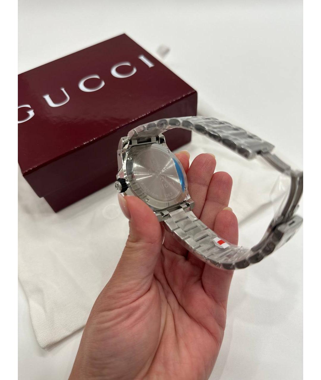 GUCCI Серебряные стальные часы, фото 3