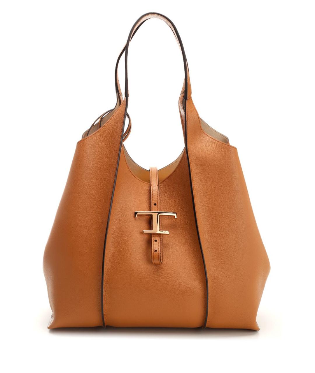 TOD'S Коричневая кожаная сумка тоут, фото 1