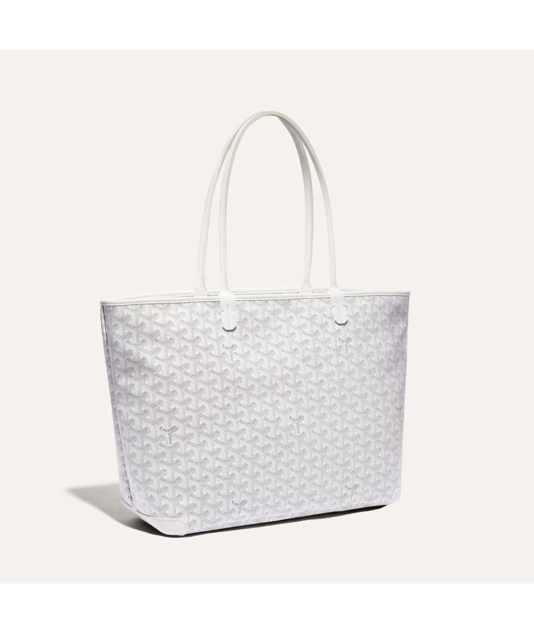GOYARD Белая сумка через плечо из канвы, фото 2