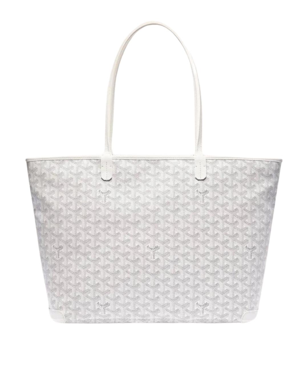GOYARD Белая сумка через плечо из канвы, фото 1