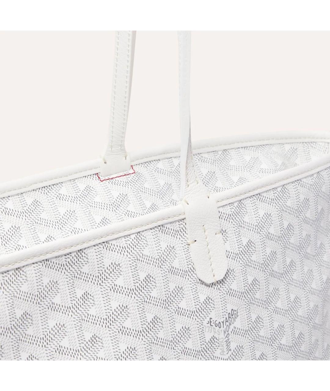 GOYARD Белая сумка через плечо из канвы, фото 3