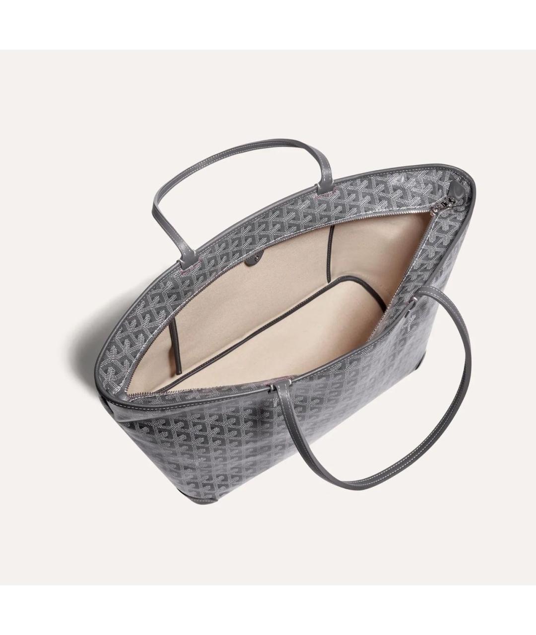 GOYARD Серая сумка через плечо из канвы, фото 4