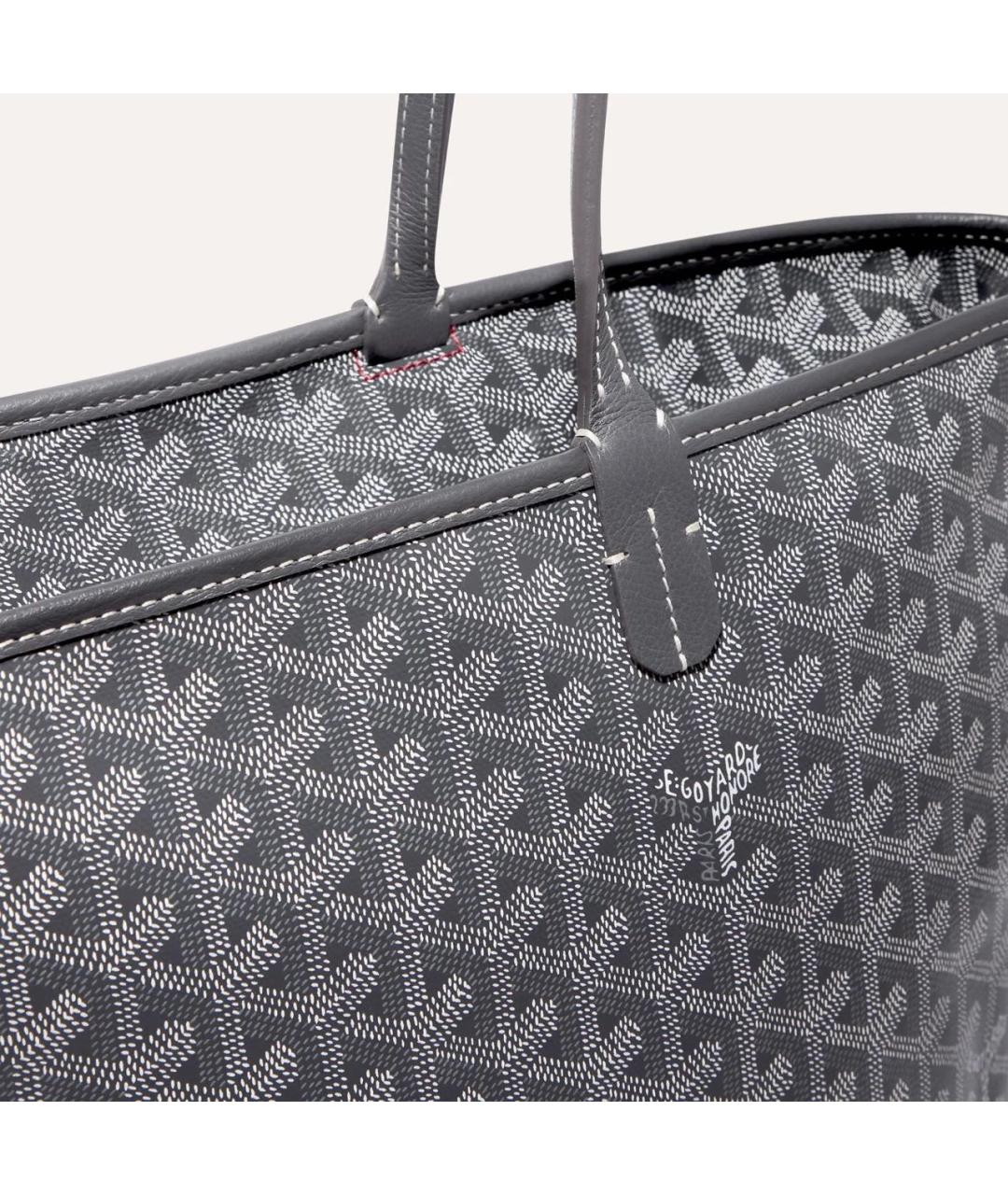 GOYARD Серая сумка через плечо из канвы, фото 3