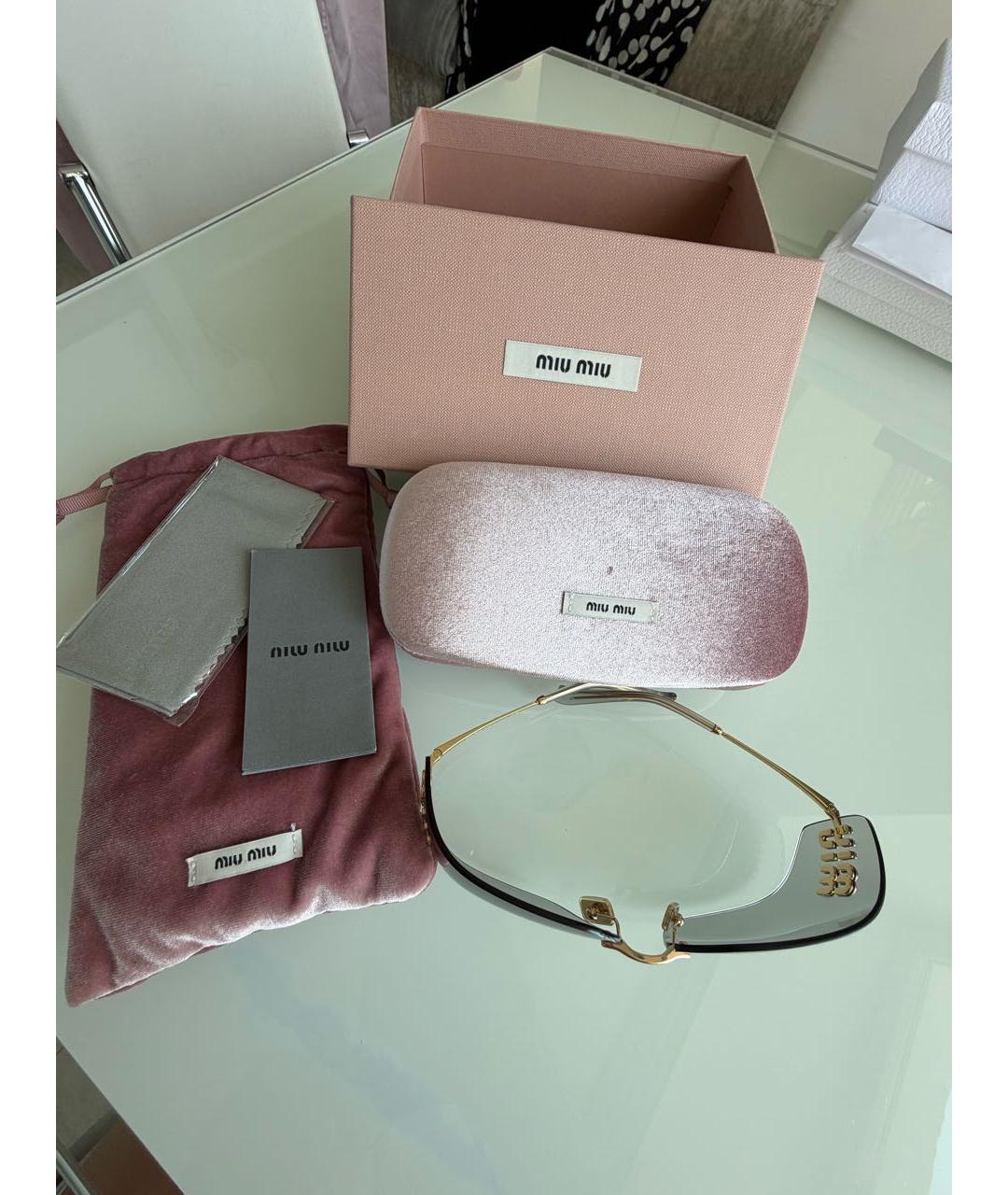 MIU MIU Серые солнцезащитные очки, фото 4