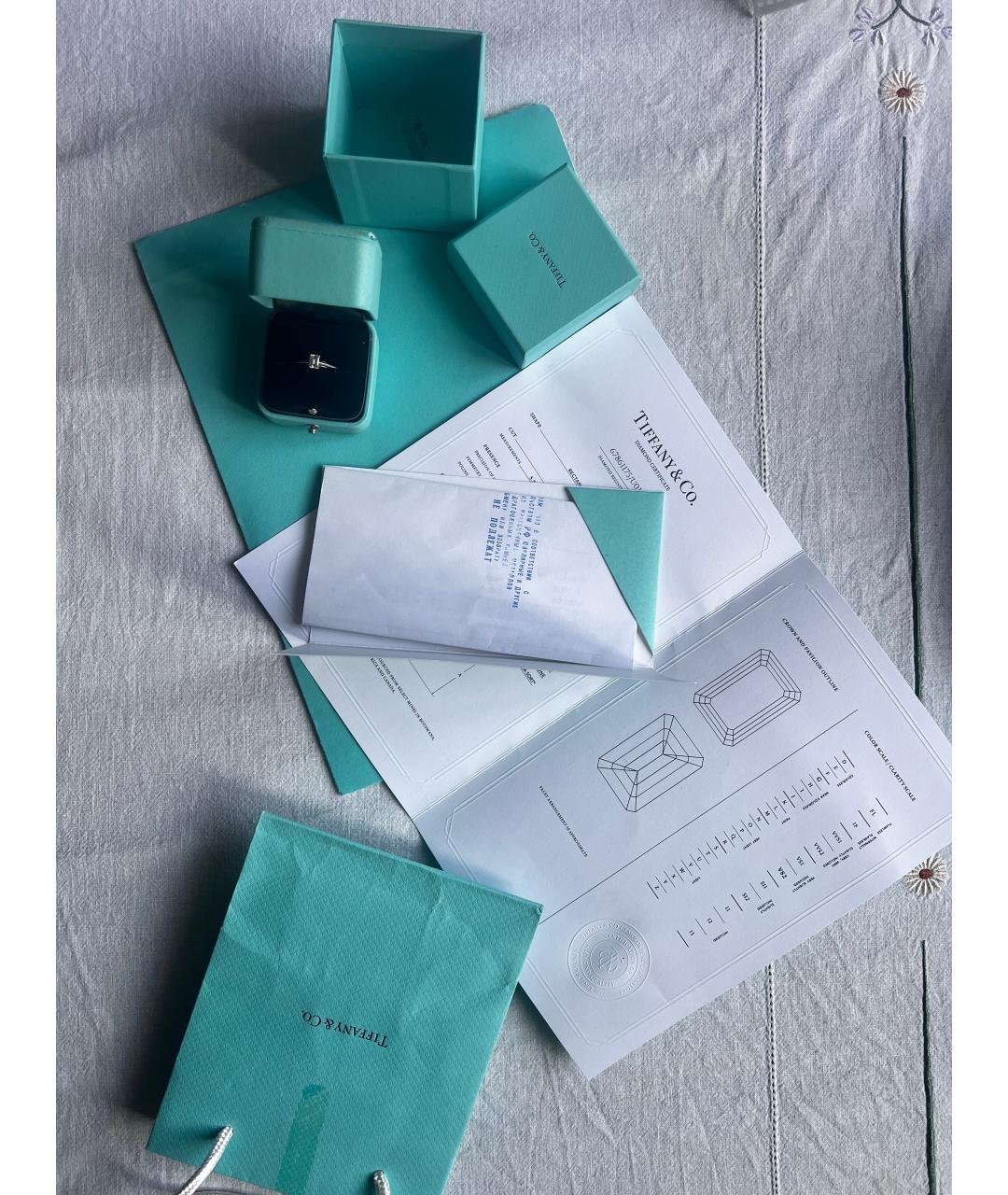 TIFFANY&CO Серебряное платиновое кольцо, фото 2