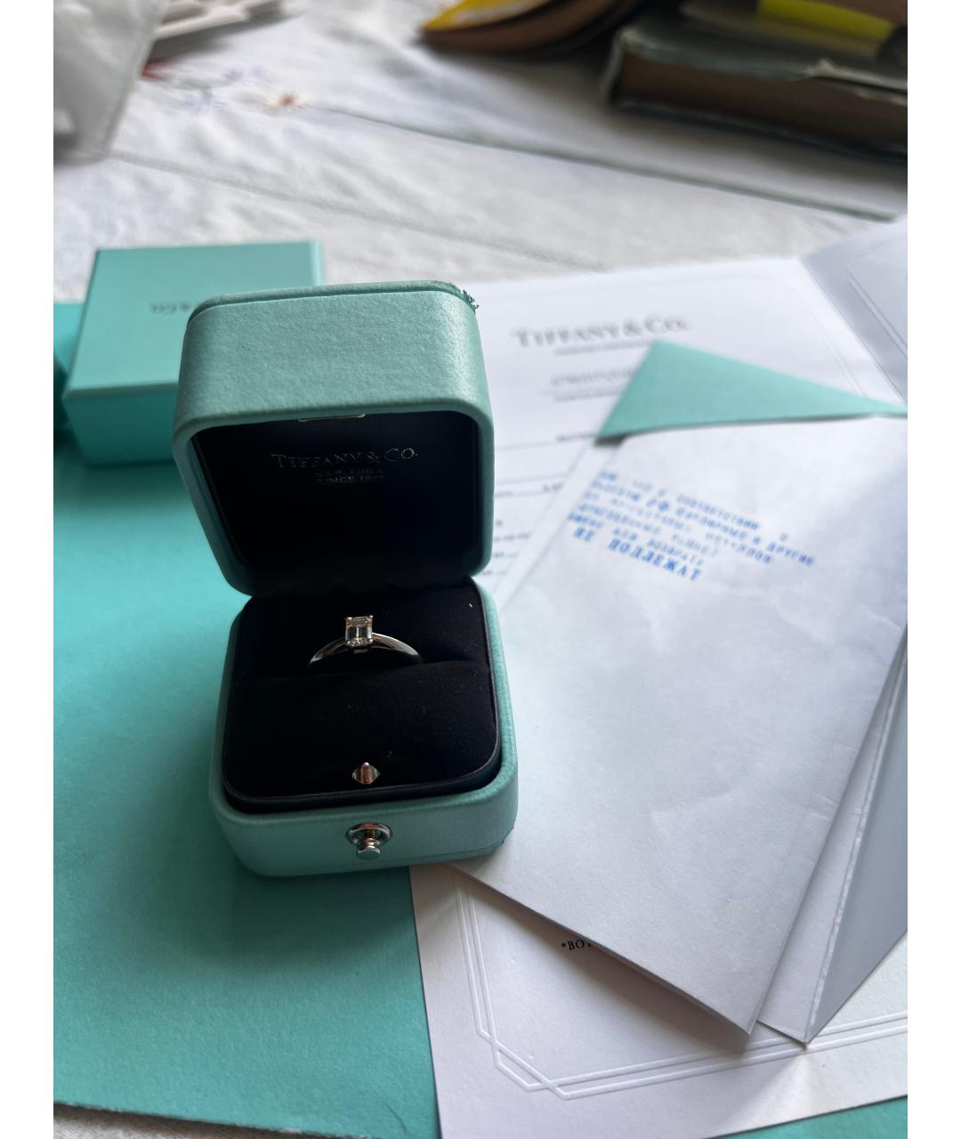 TIFFANY&CO Серебряное платиновое кольцо, фото 3