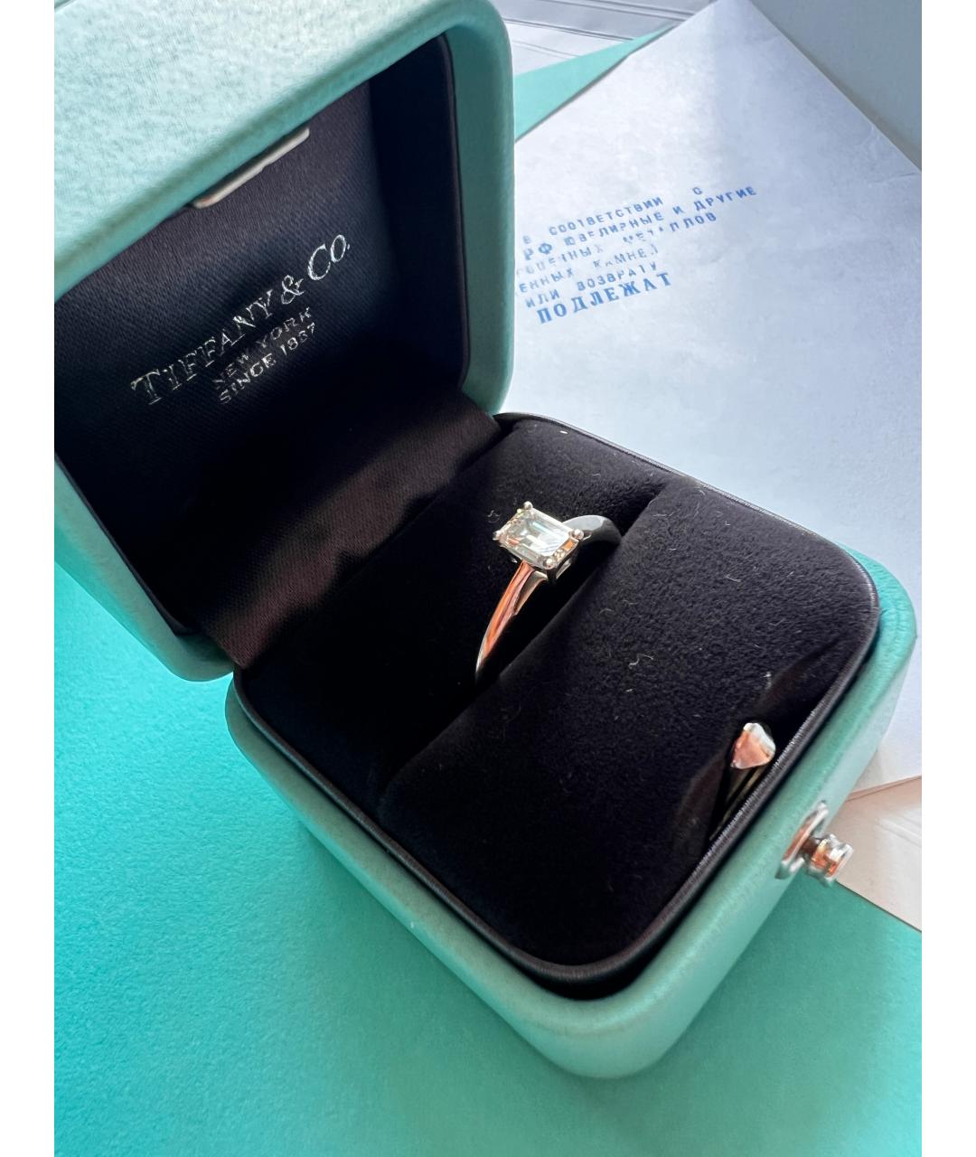 TIFFANY&CO Серебряное платиновое кольцо, фото 4