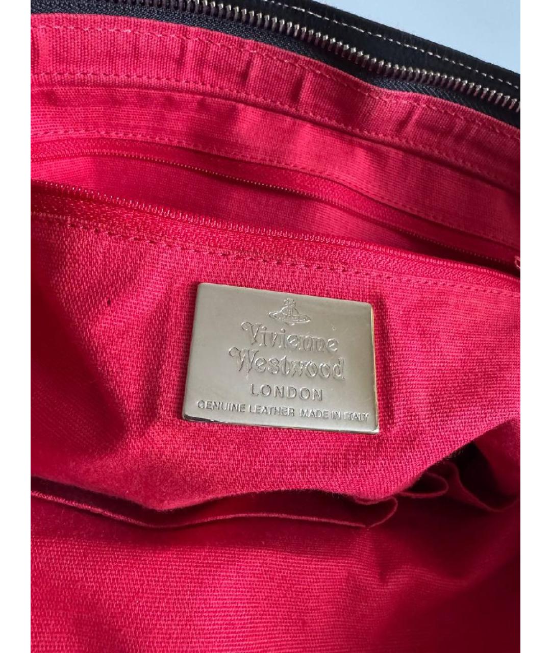 VIVIENNE WESTWOOD Красная шерстяная сумка с короткими ручками, фото 5