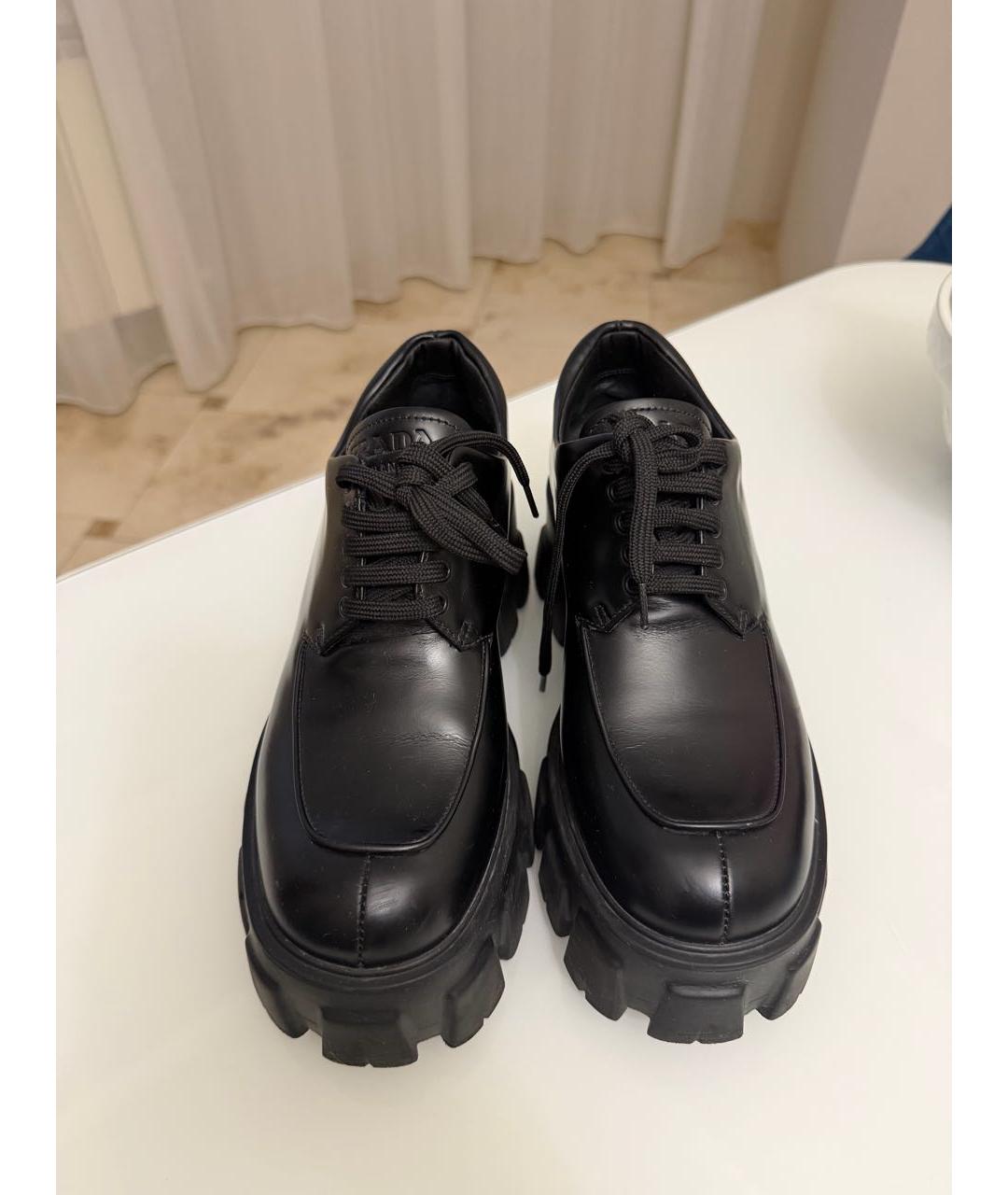 PRADA Черные брогги и оксфорды из лакированной кожи, фото 2