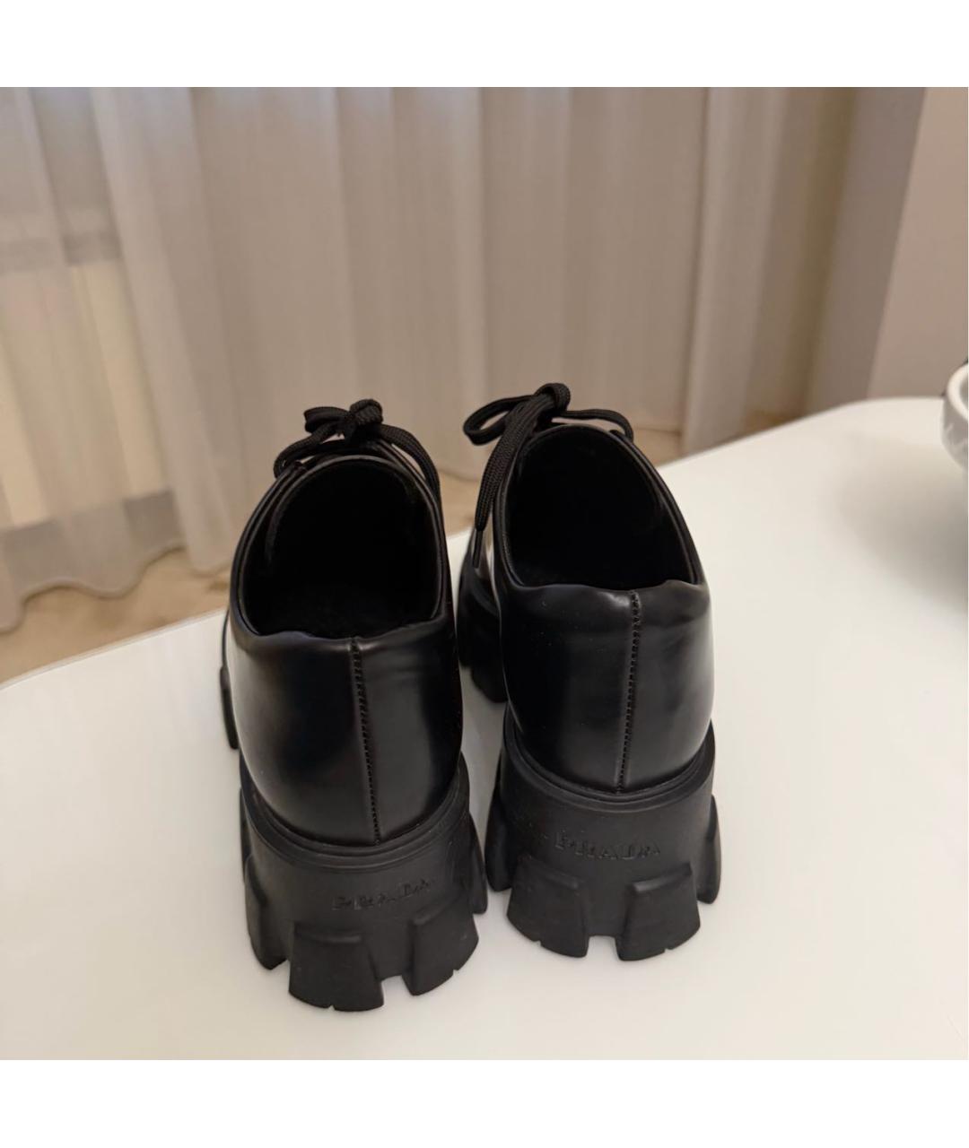 PRADA Черные брогги и оксфорды из лакированной кожи, фото 3