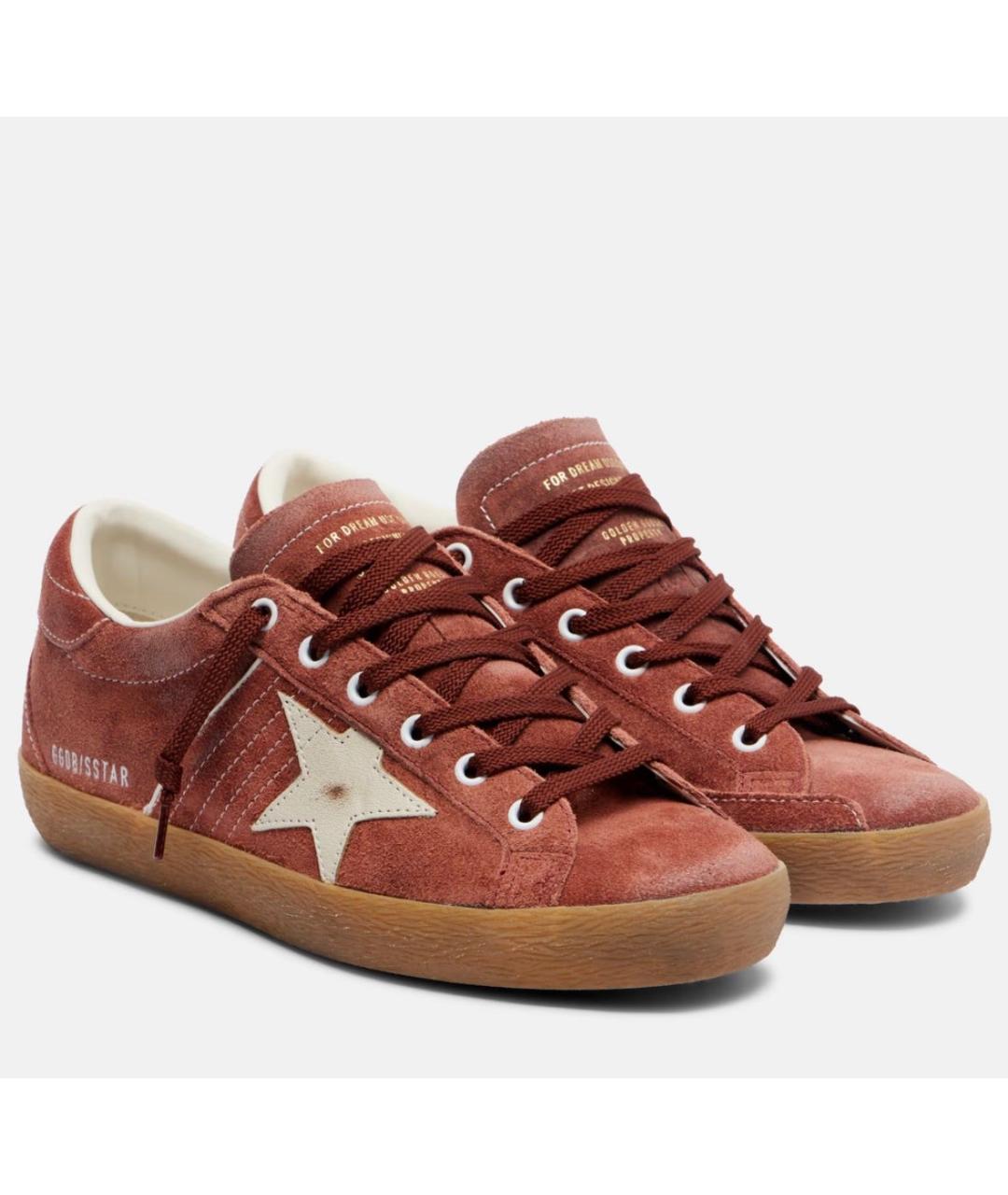 GOLDEN GOOSE Бордовые замшевые кеды, фото 4