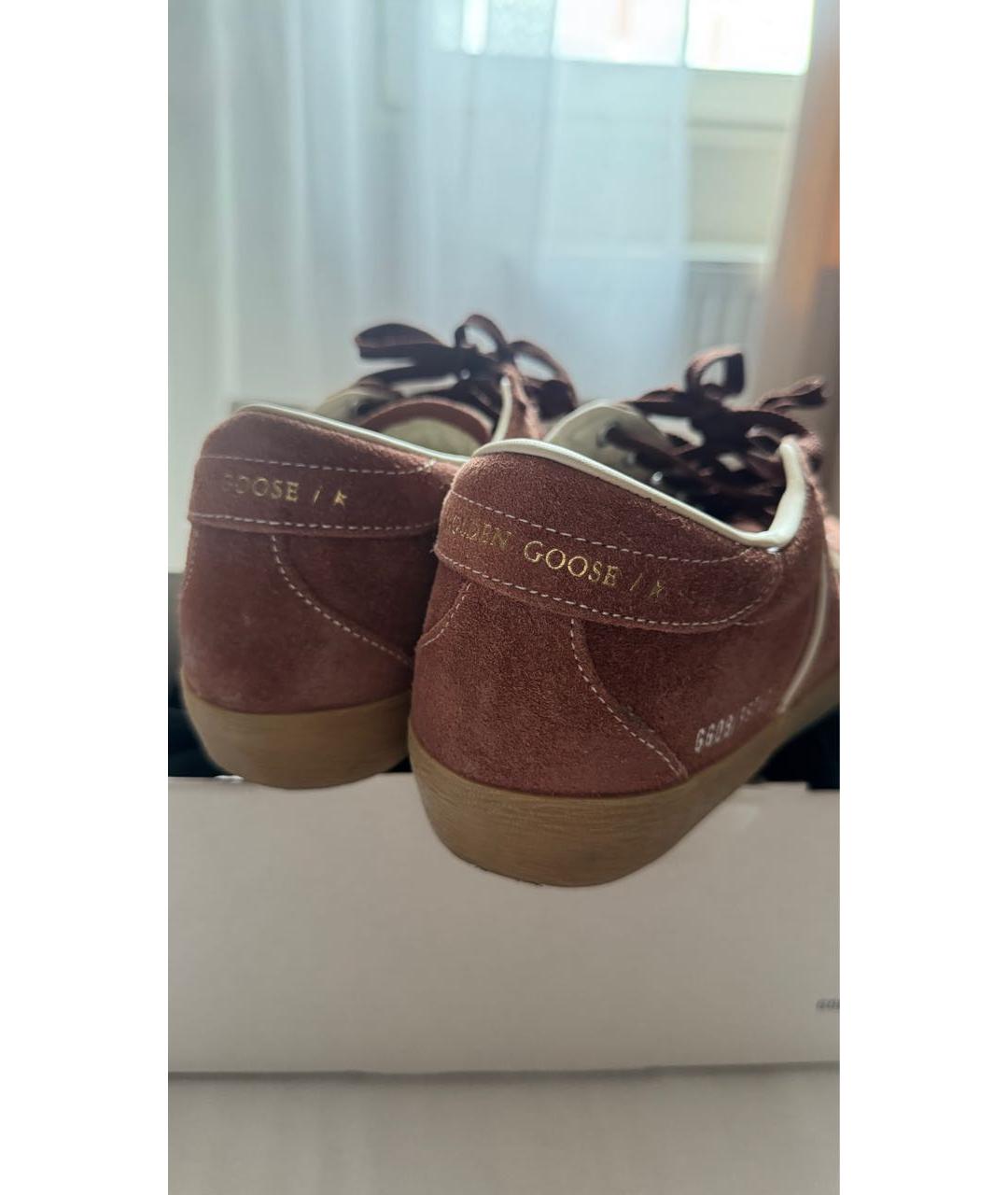 GOLDEN GOOSE Бордовые замшевые кеды, фото 3