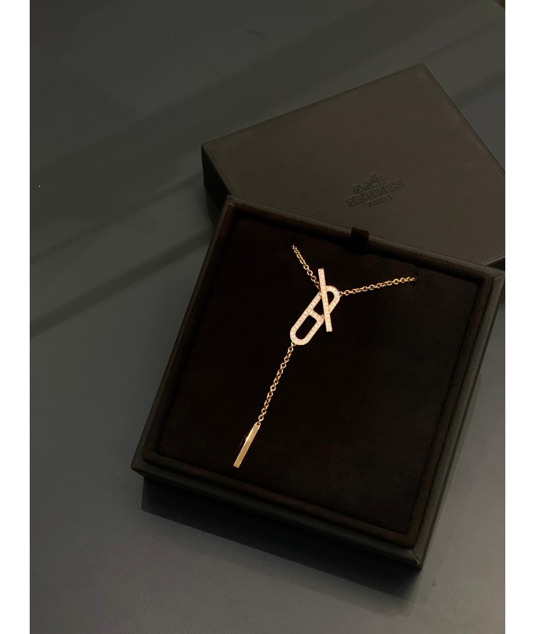HERMES Золотое колье из розового золота, фото 6