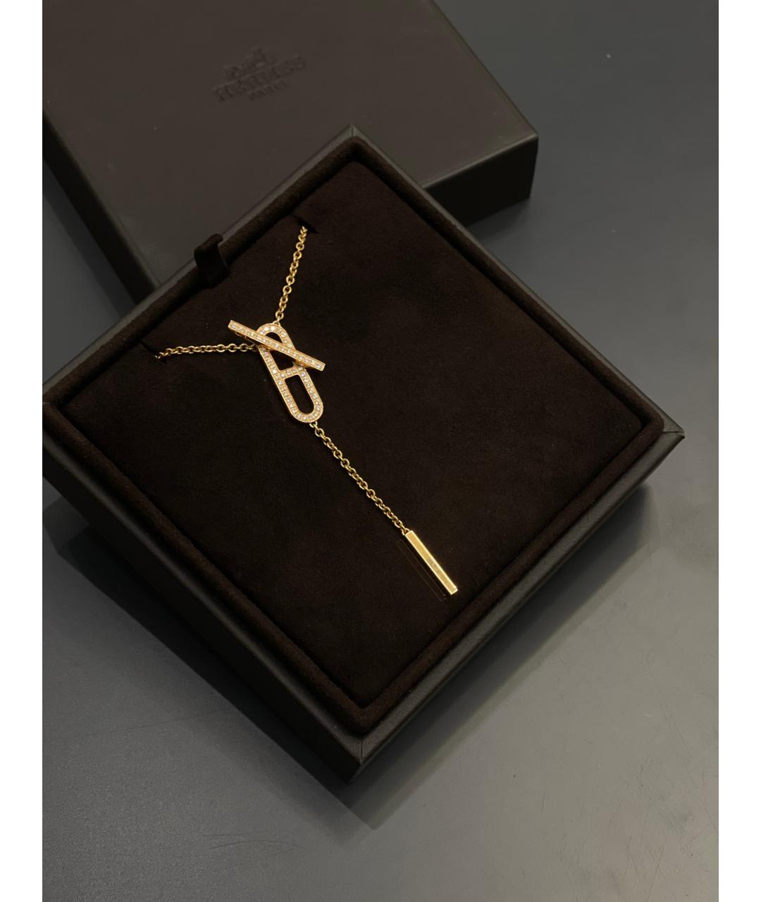 HERMES Золотое колье из розового золота, фото 2