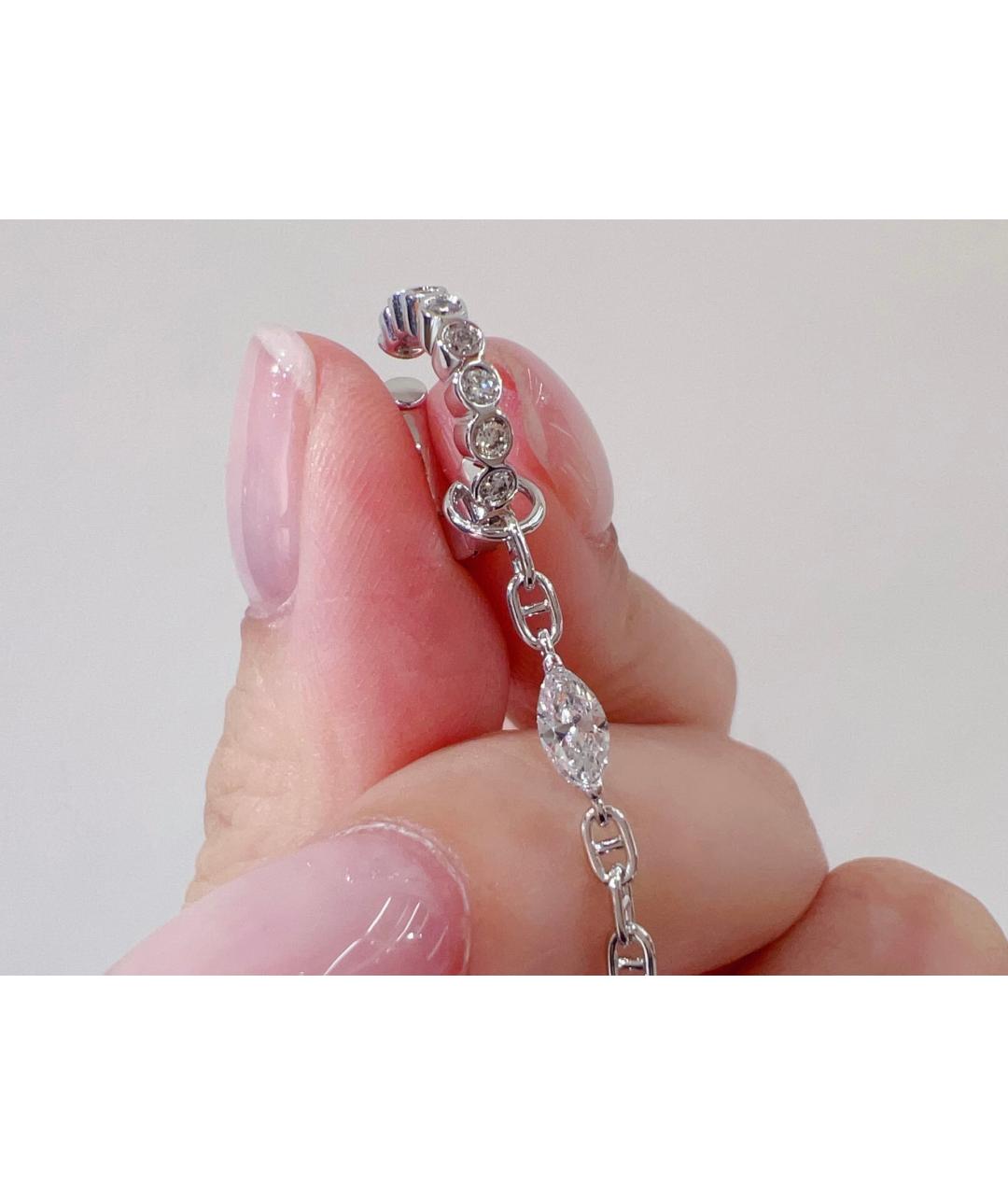 HERMES Серебряные серьги из белого золота, фото 5