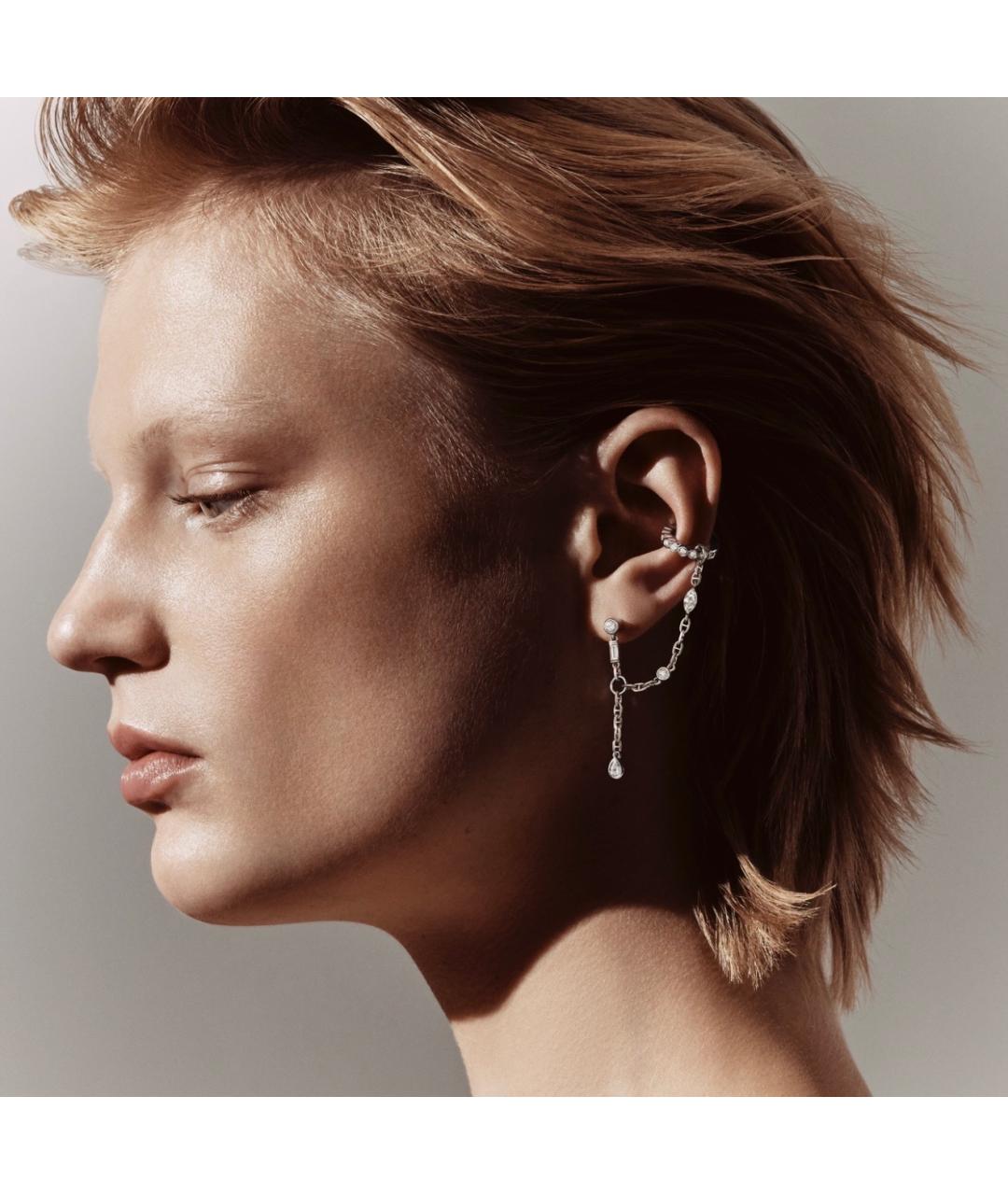 HERMES Серебряные серьги из белого золота, фото 8