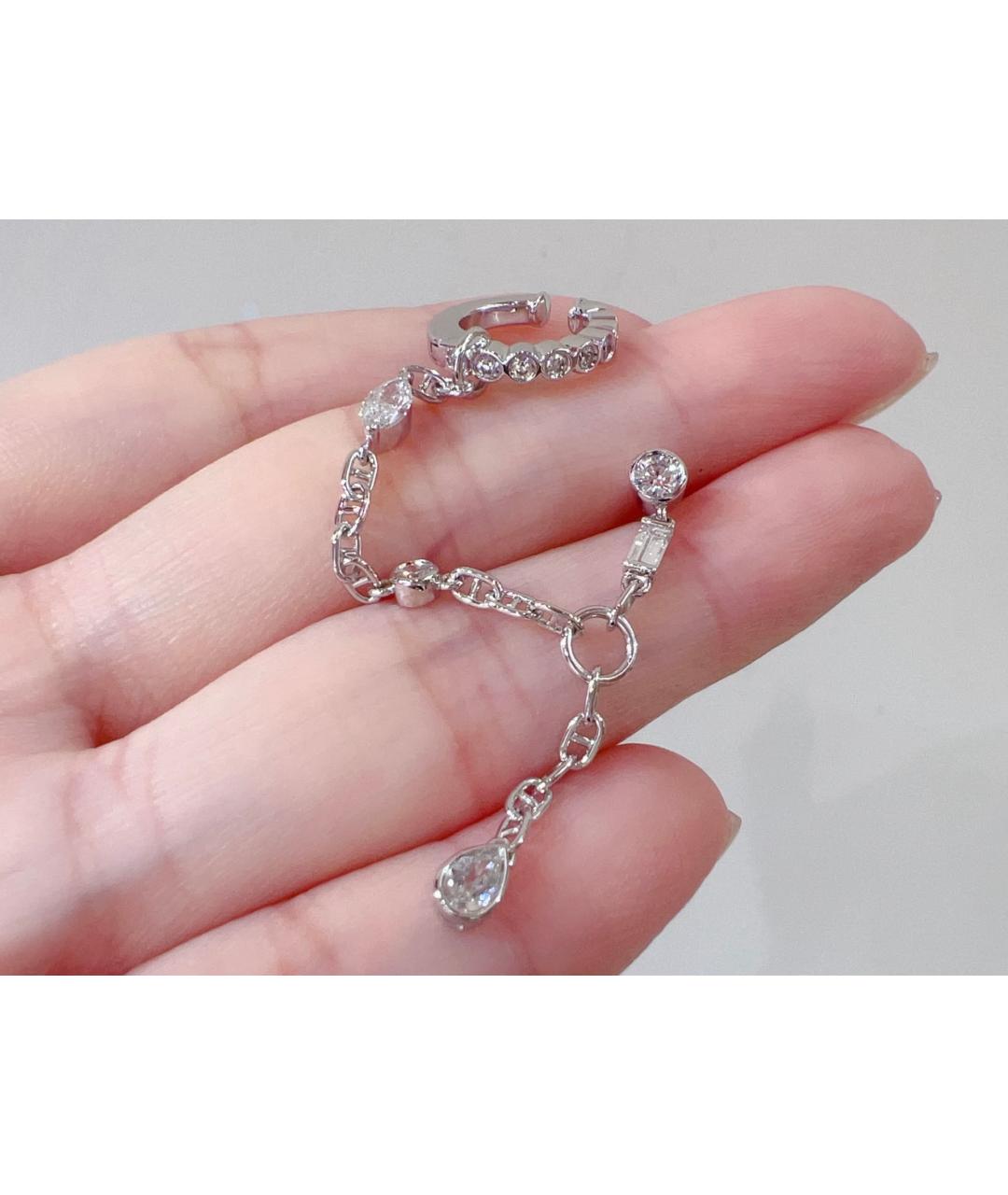 HERMES Серебряные серьги из белого золота, фото 3
