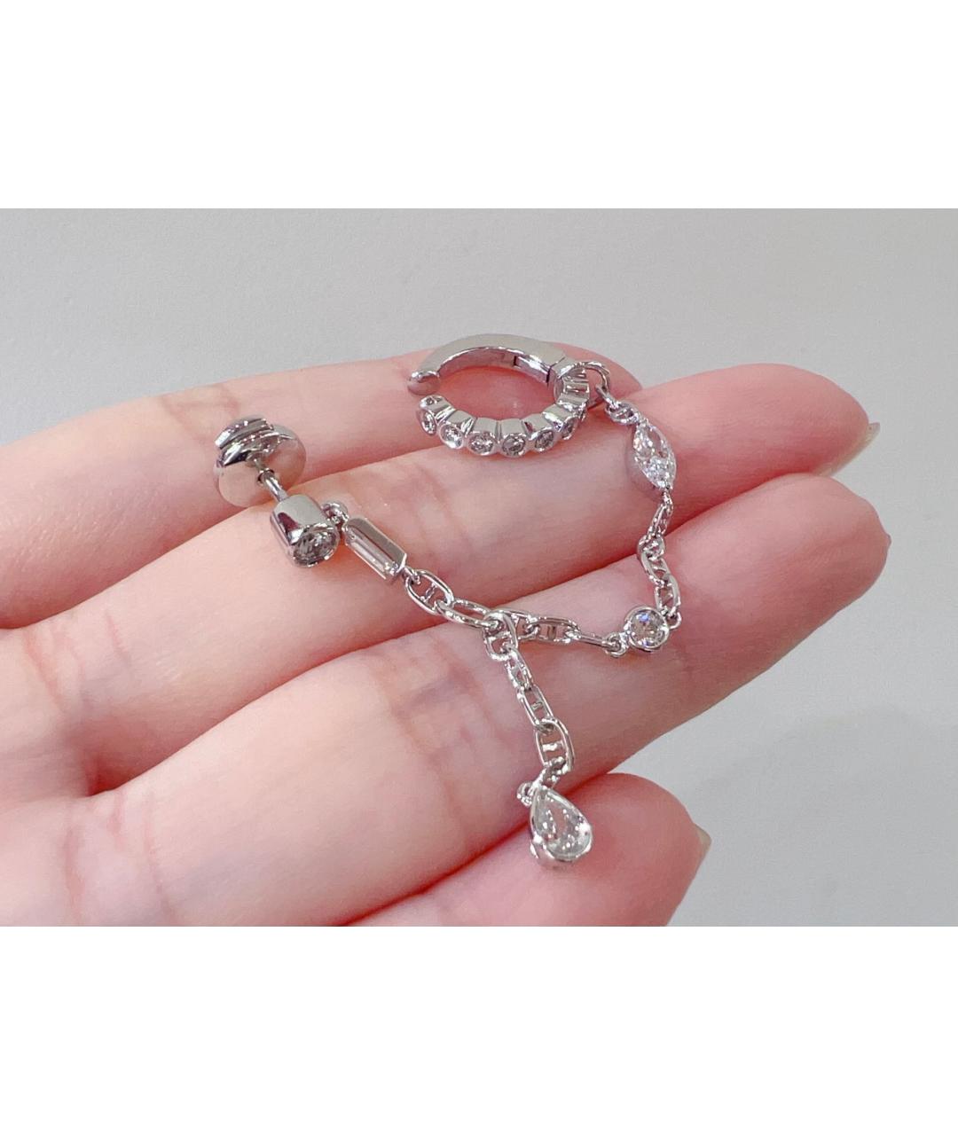 HERMES Серебряные серьги из белого золота, фото 4