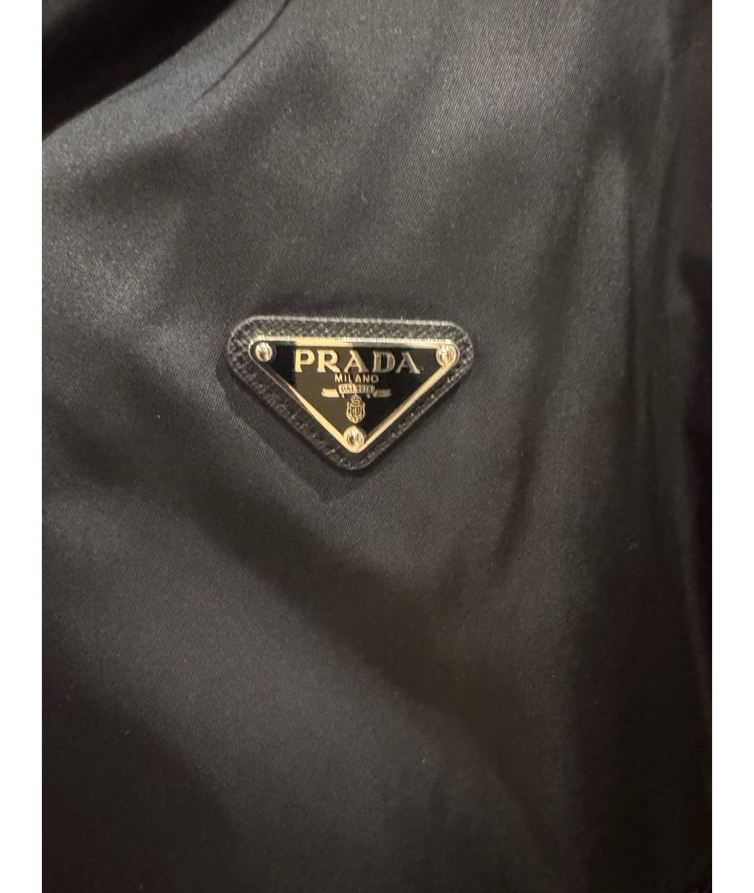 PRADA Черный нейлоновый пуховик, фото 3