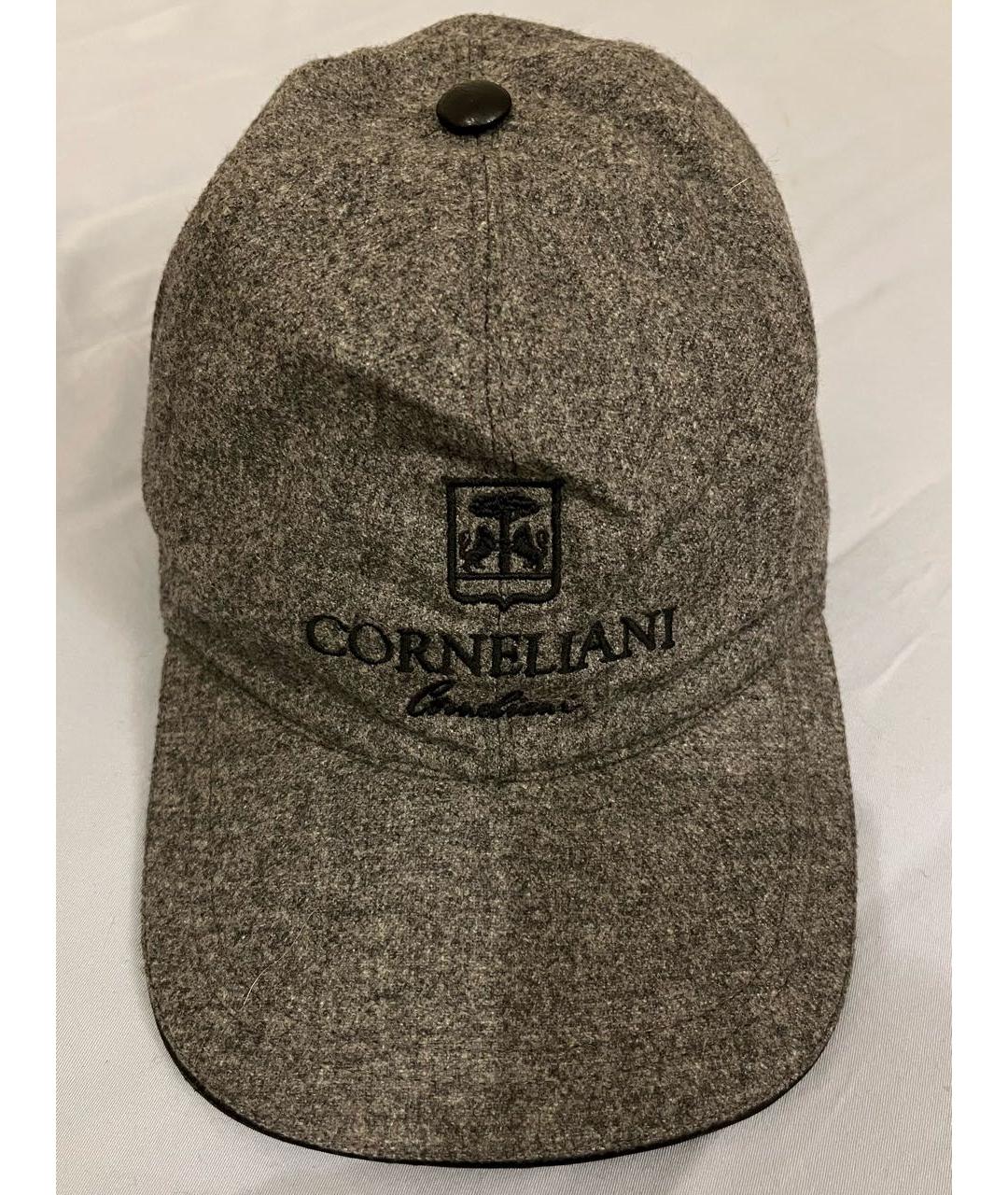 CORNELIANI Антрацитовая шерстяная кепка/бейсболка, фото 3