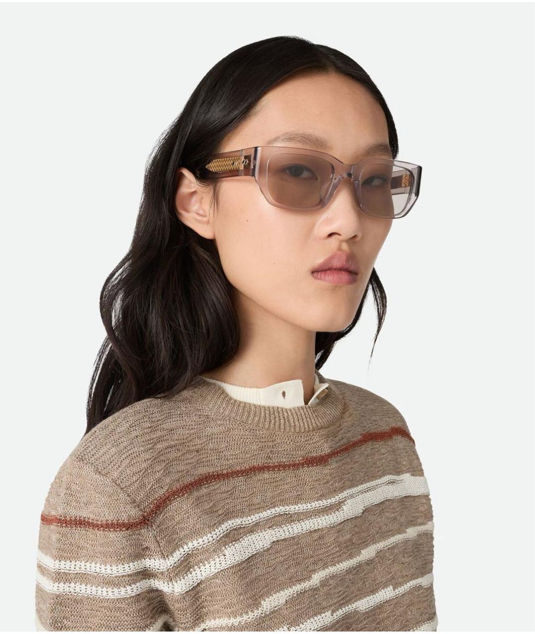 BOTTEGA VENETA Серые пластиковые солнцезащитные очки, фото 5