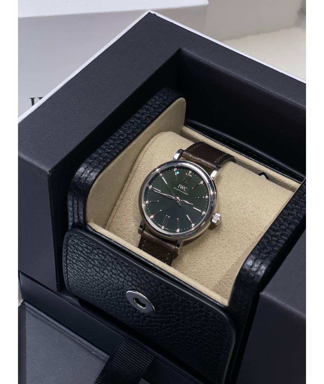 IWC Черные стальные часы, фото 2
