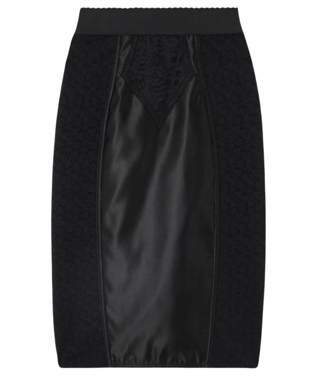 DOLCE&GABBANA Черная полиамидовая юбка миди, фото 1