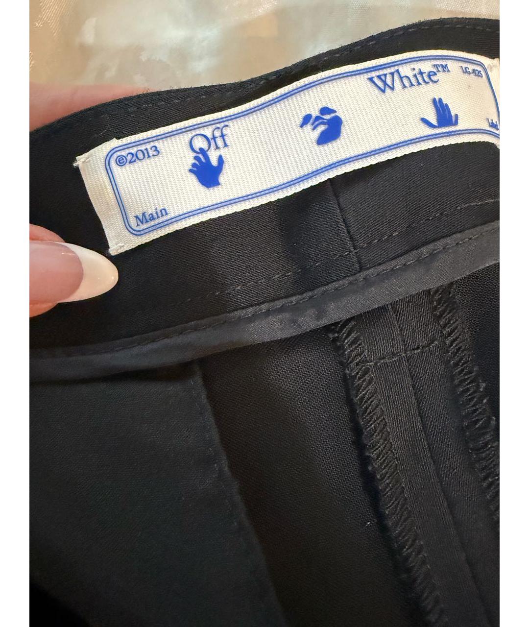 OFF-WHITE Черные вискозные шорты, фото 4
