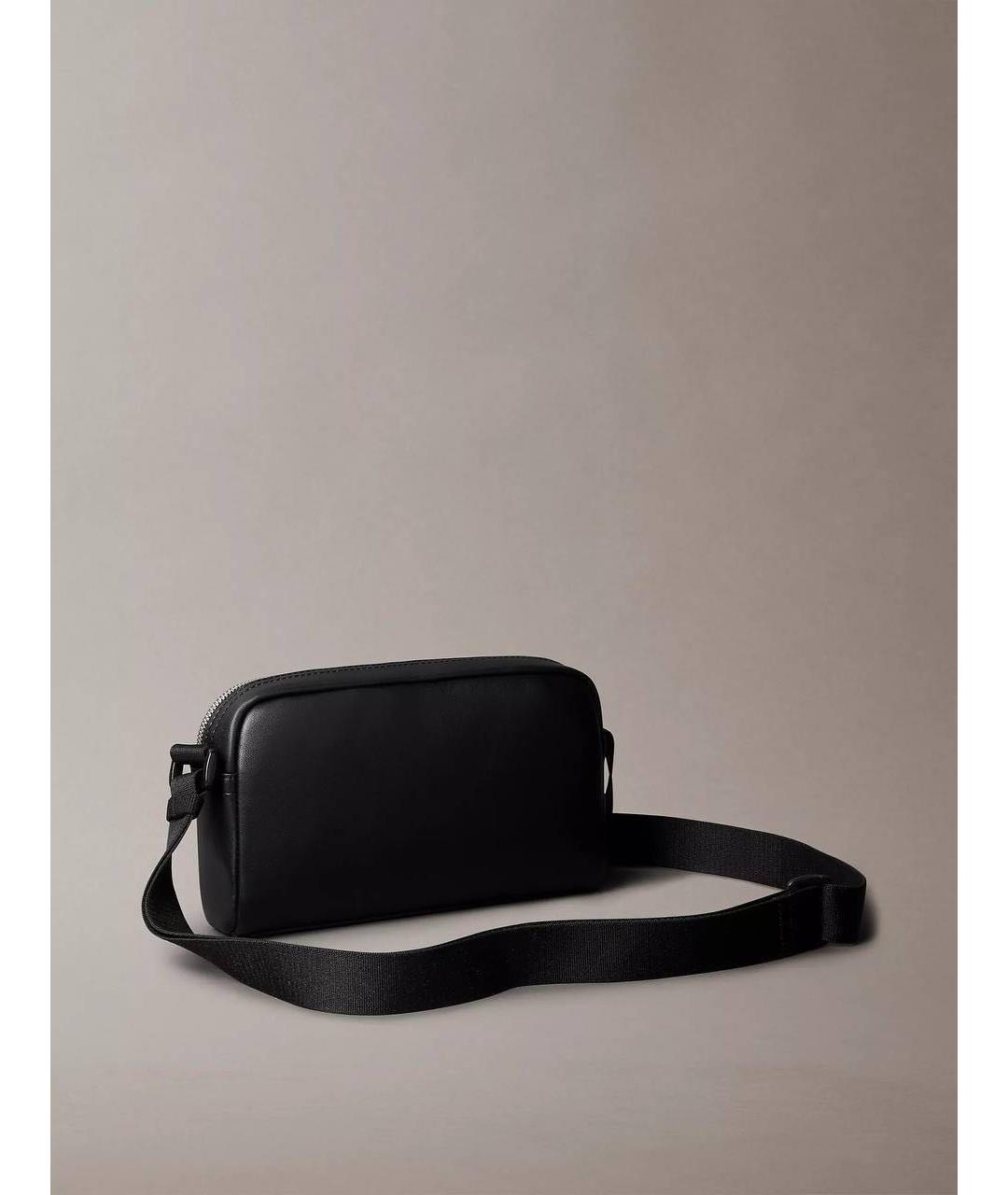 CALVIN KLEIN Черная сумка на плечо из искусственной кожи, фото 2