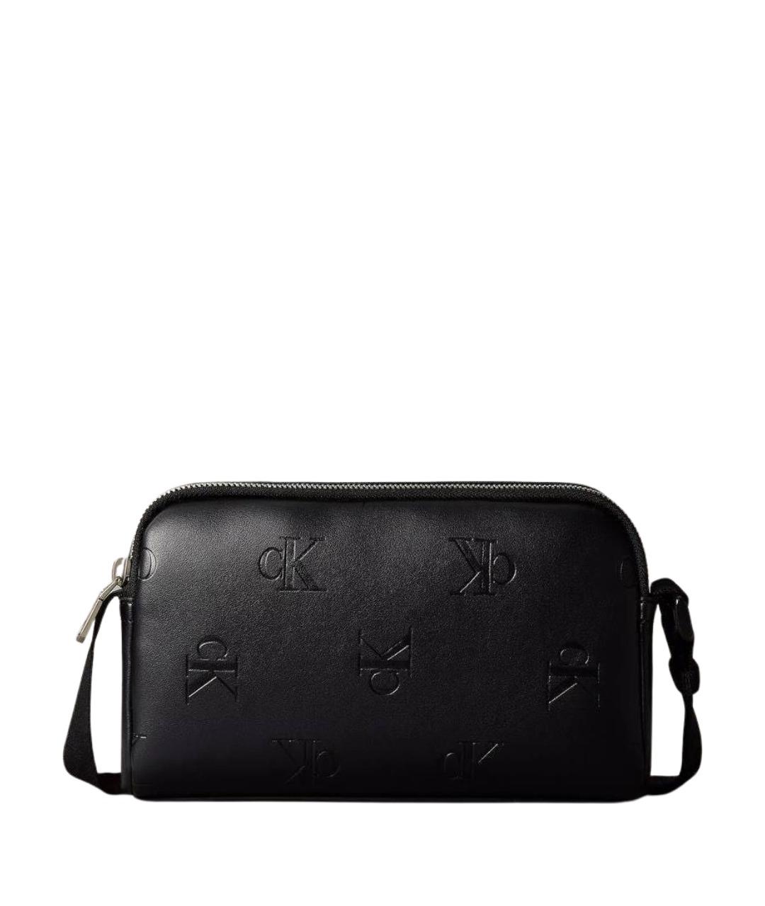 CALVIN KLEIN Черная сумка на плечо из искусственной кожи, фото 1