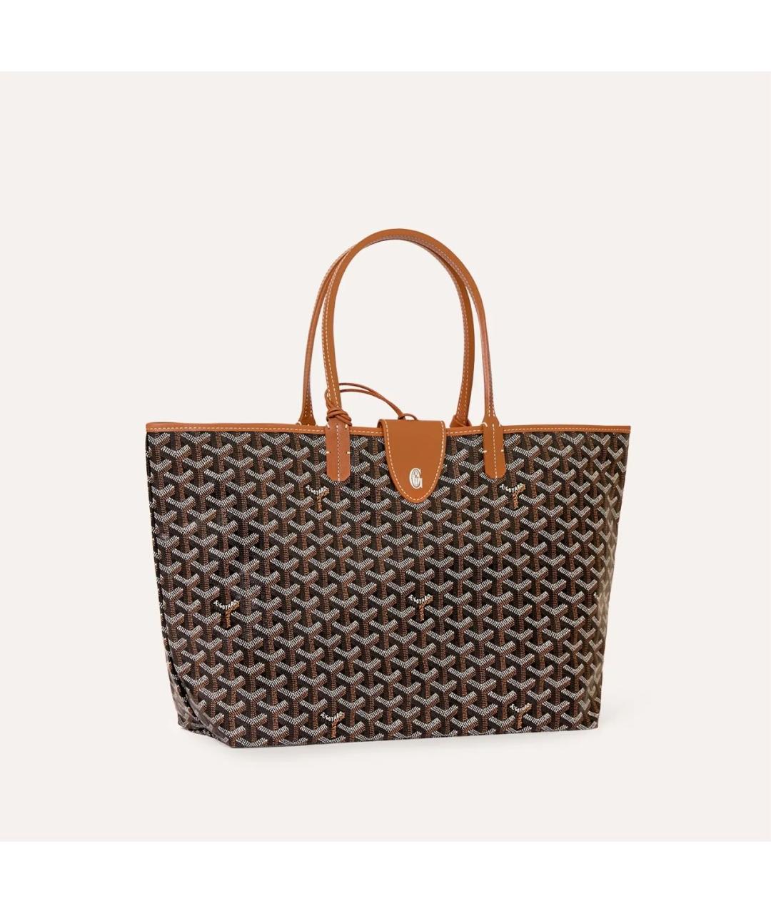 GOYARD Коричневая сумка через плечо из канвы, фото 7