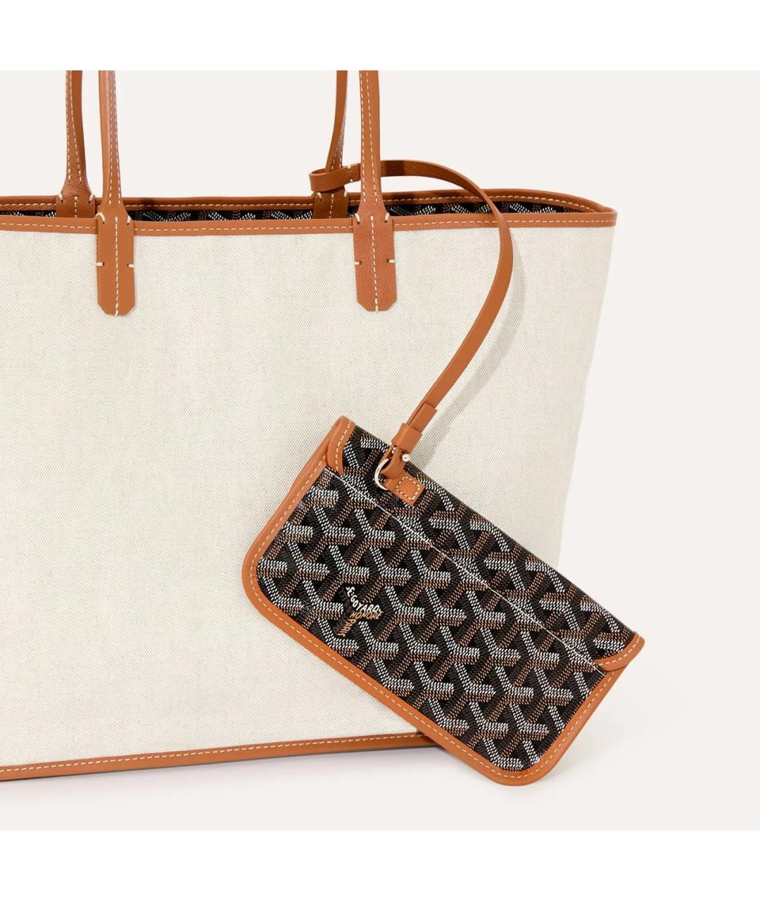 GOYARD Коричневая сумка через плечо из канвы, фото 6