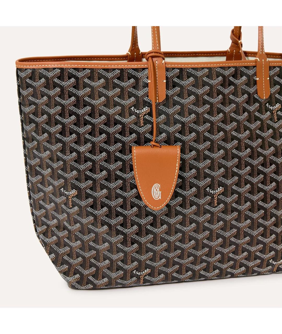 GOYARD Коричневая сумка через плечо из канвы, фото 4