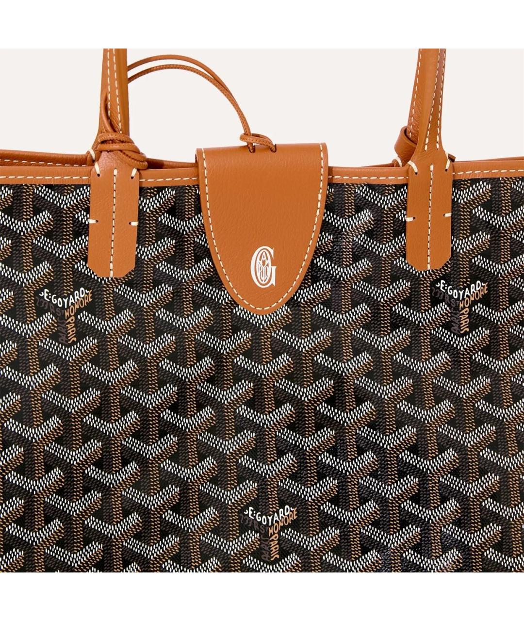 GOYARD Коричневая сумка через плечо из канвы, фото 5