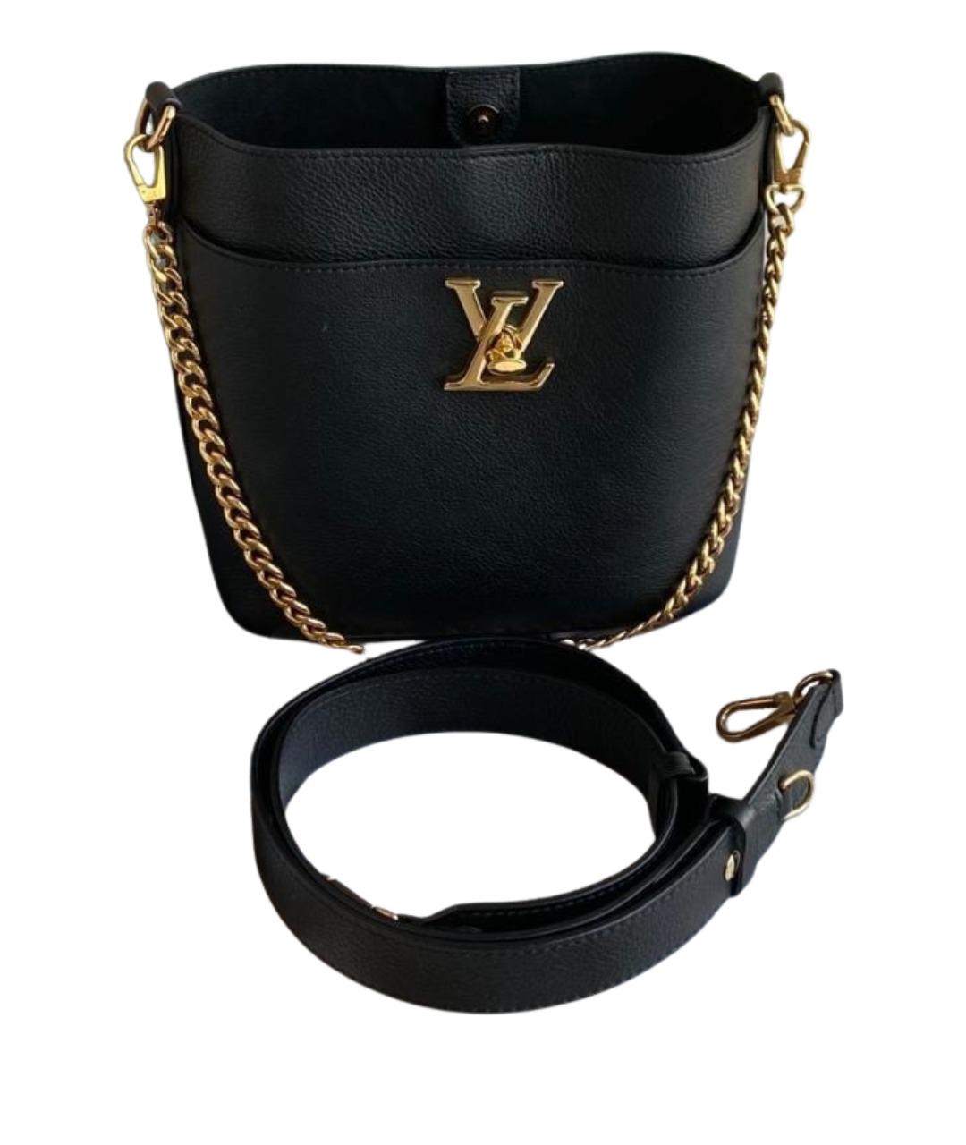 LOUIS VUITTON Черная кожаная сумка через плечо, фото 1