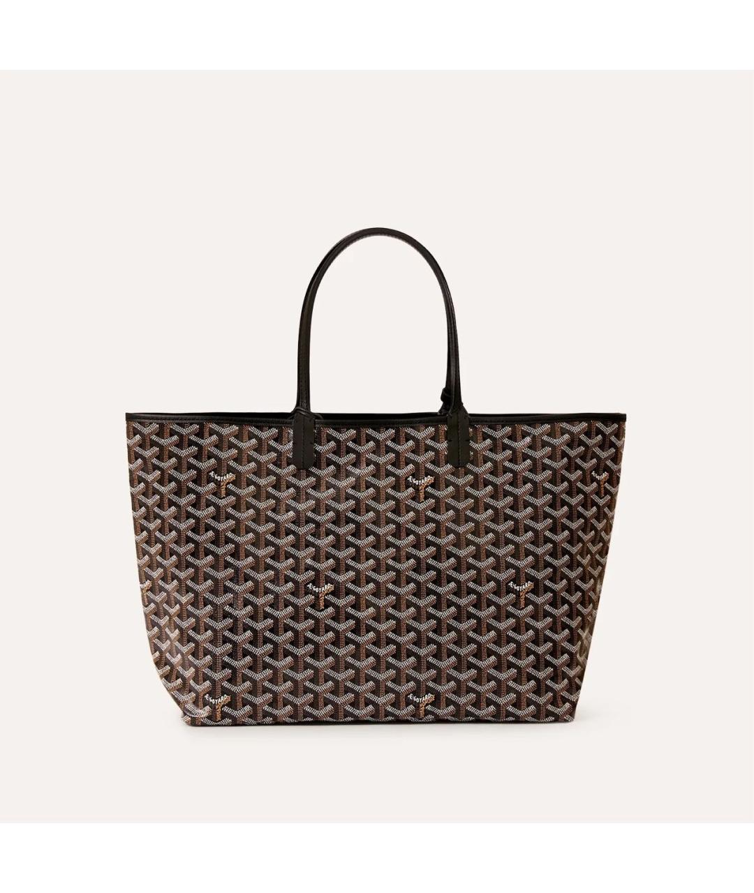 GOYARD Черная сумка с короткими ручками из канвы, фото 3